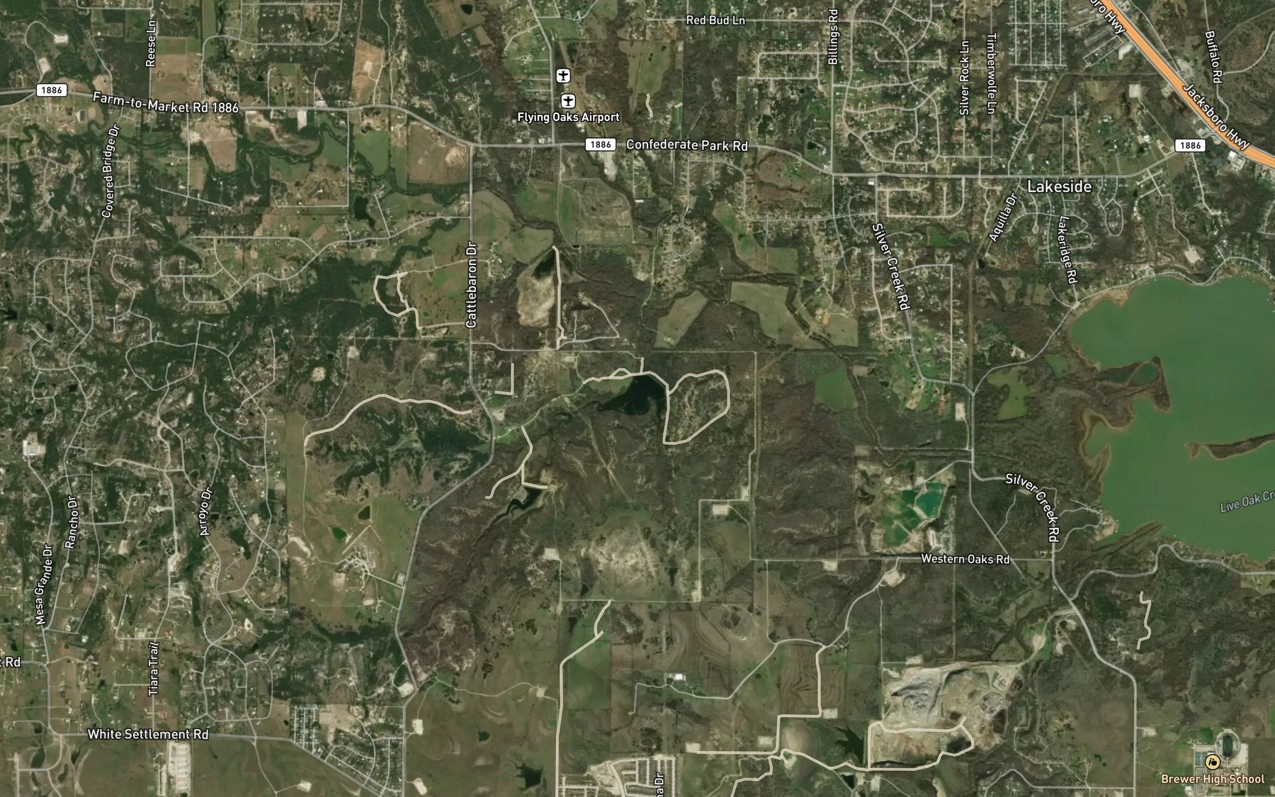 Satellite map of the Haywire Lake Number 1
