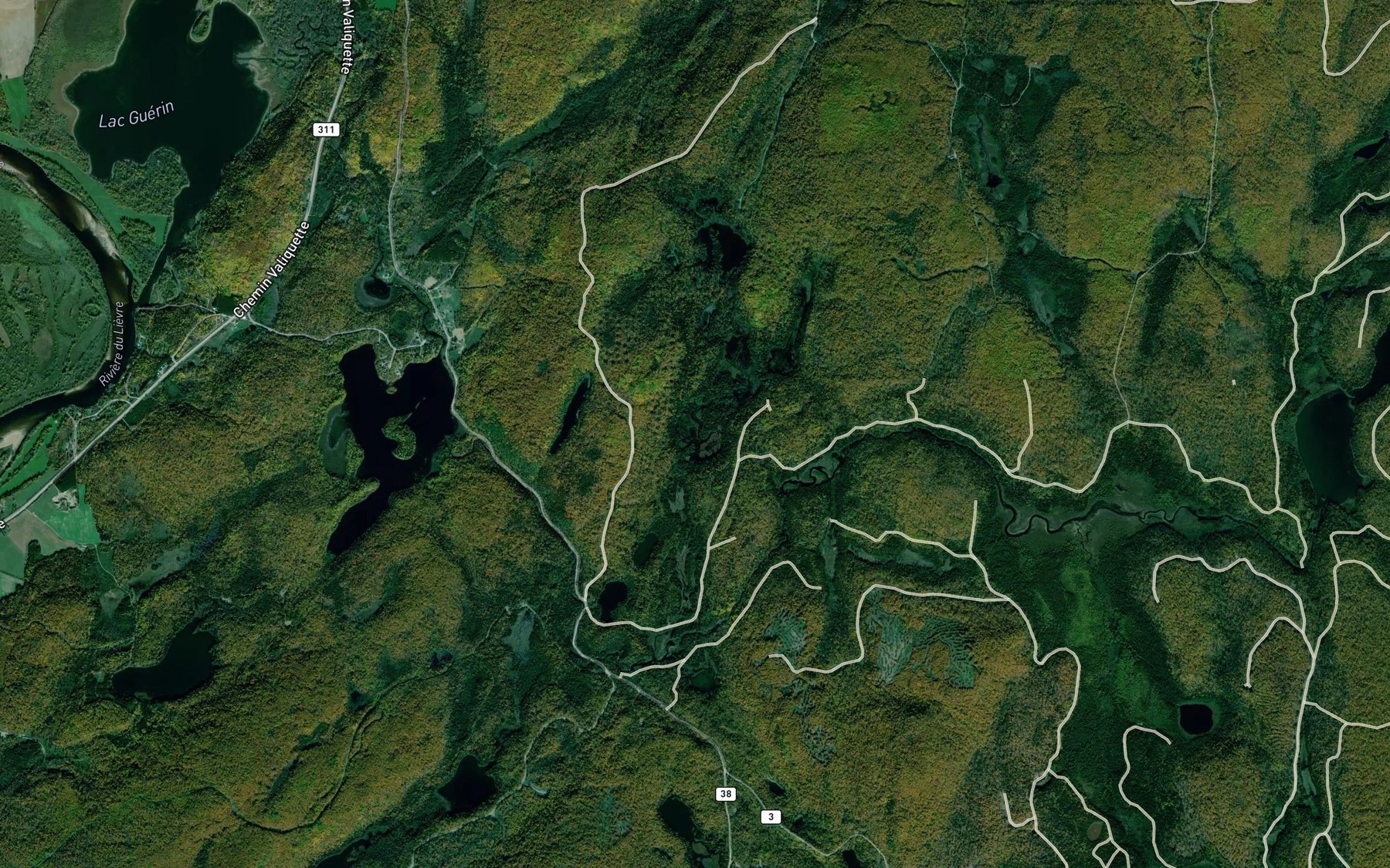 Satellite map of the Lac des Rameaux