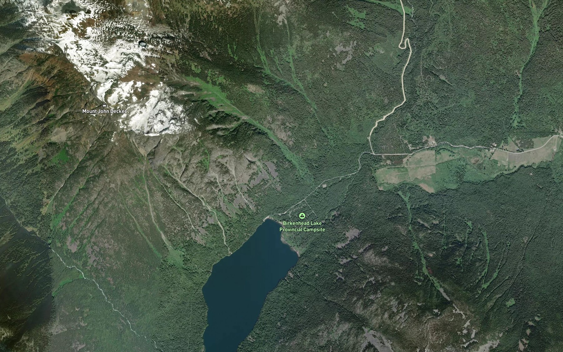 Satellite map of the Phelix Creek