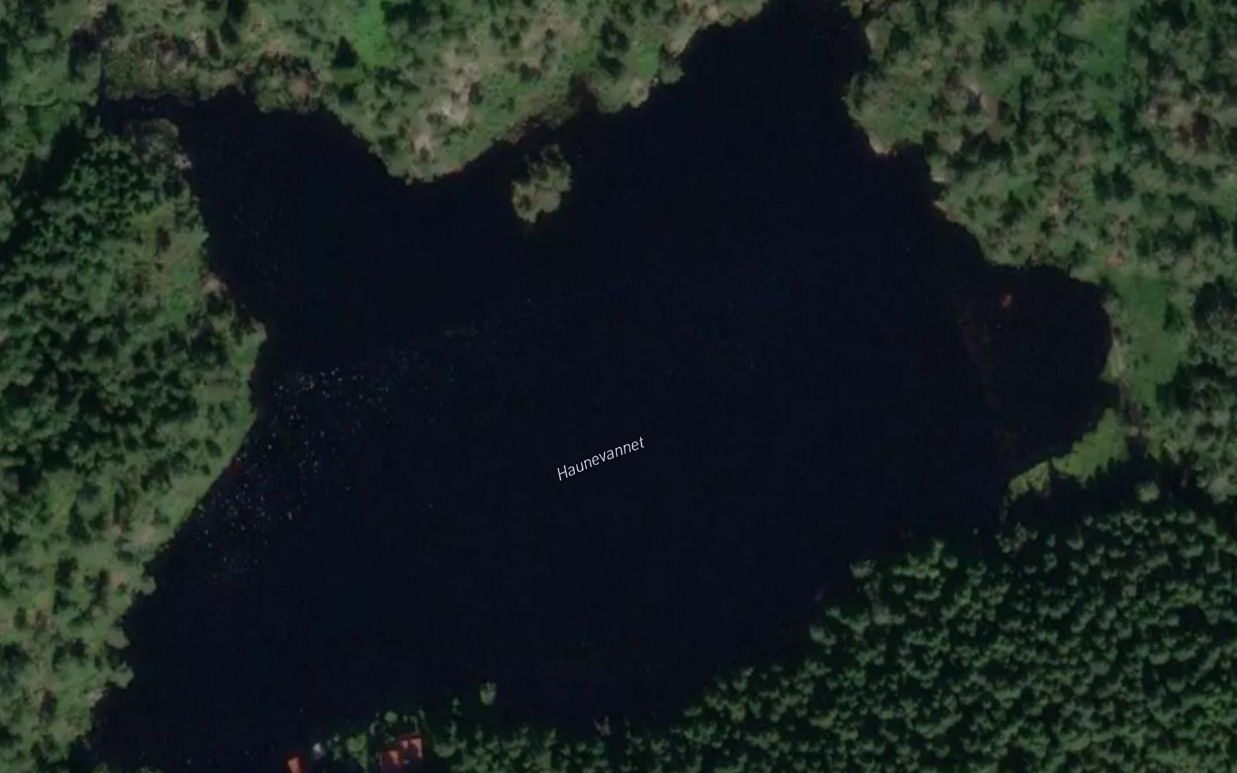 Satellite map of the Haunevannet