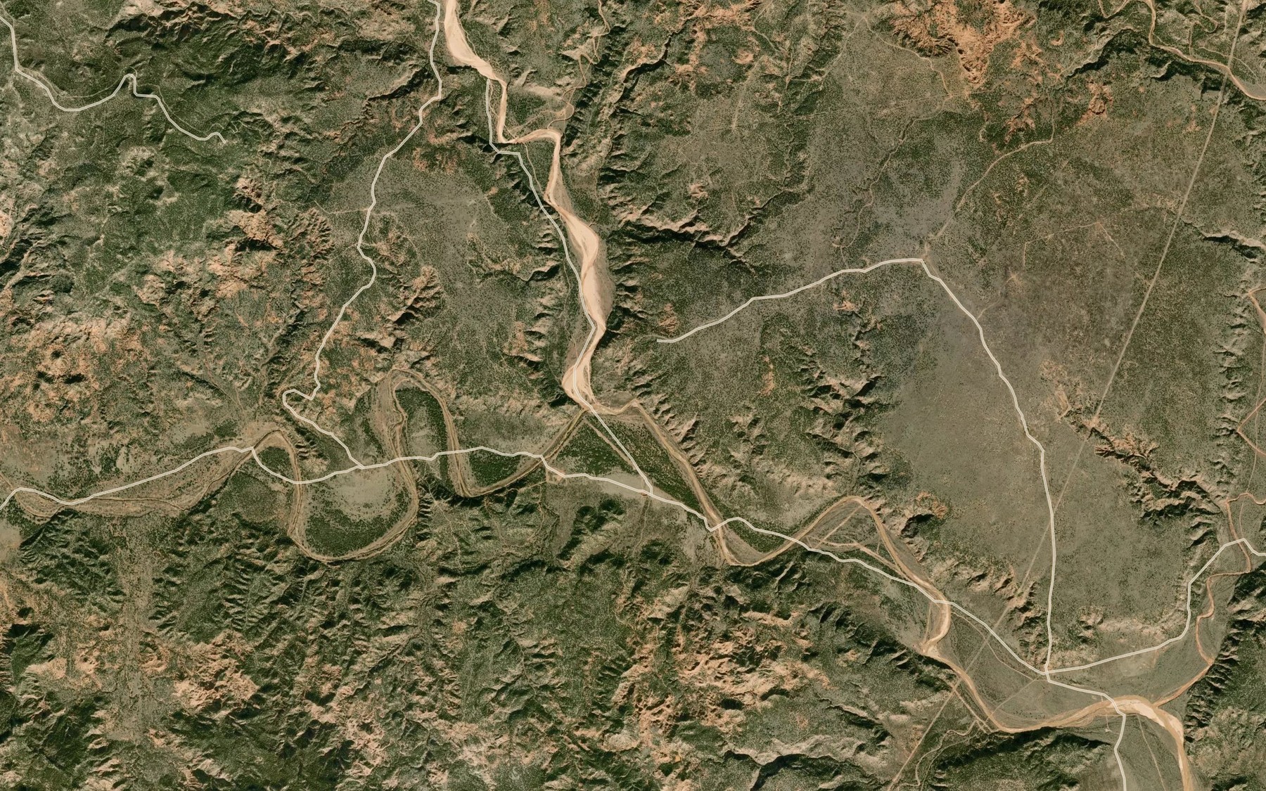 Satellite map of the Dry Creek
