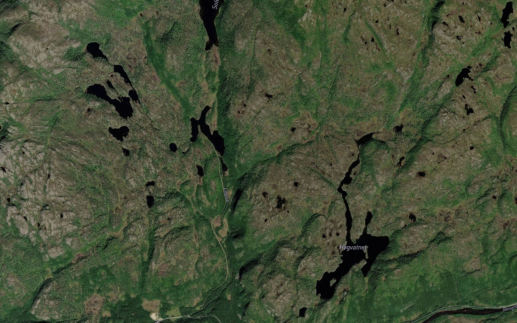 Satellite map of the Hogvassbekken