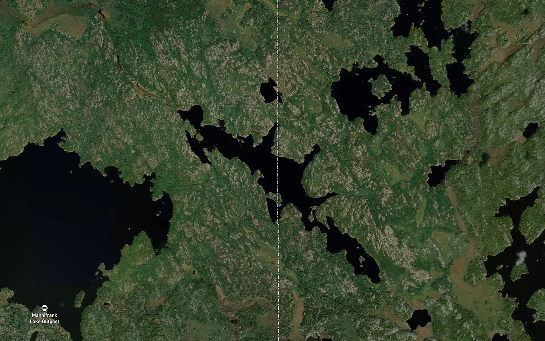 Satellite map of the Cavanagh Lake
