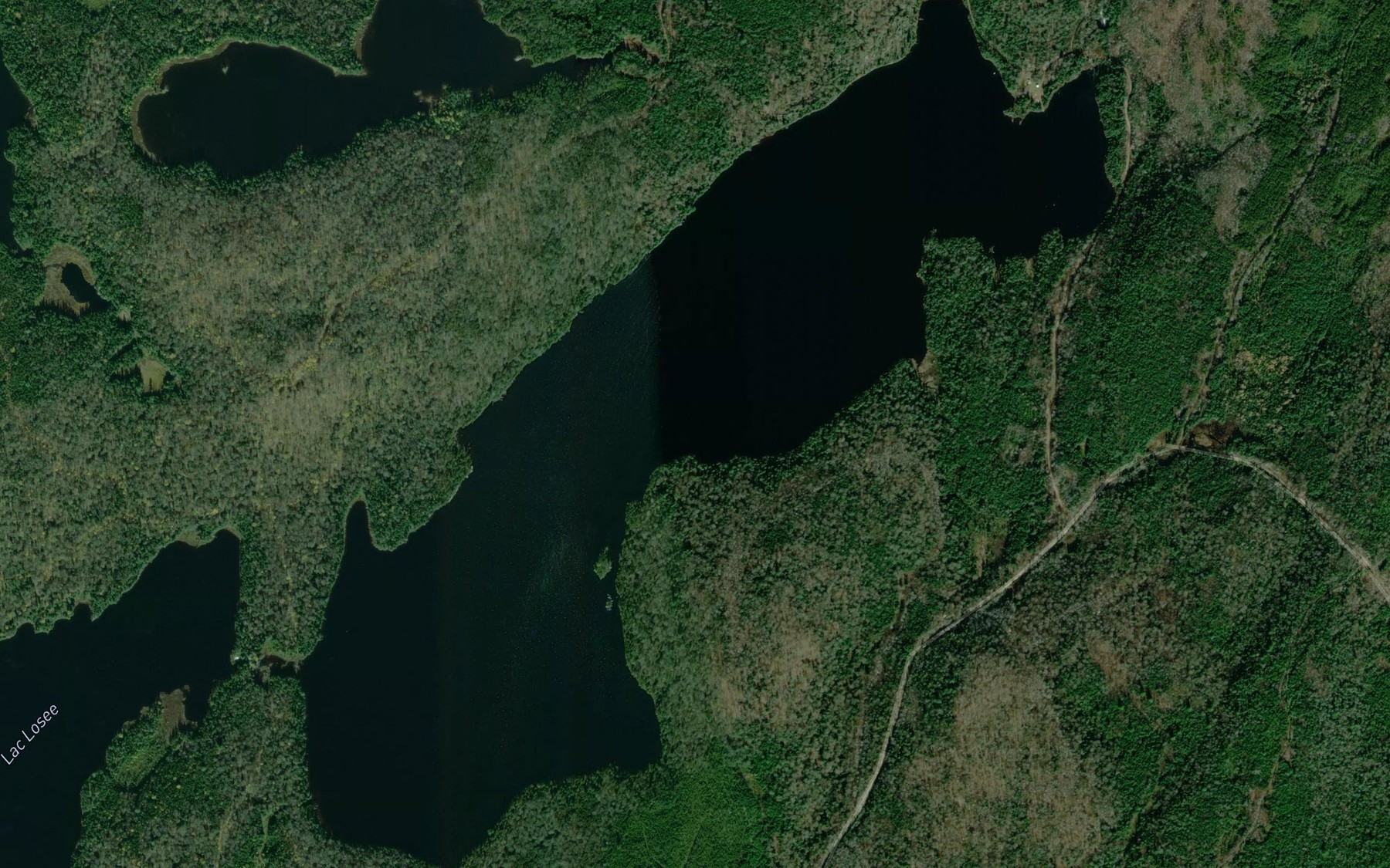 Satellite map of the Lac du Glouton