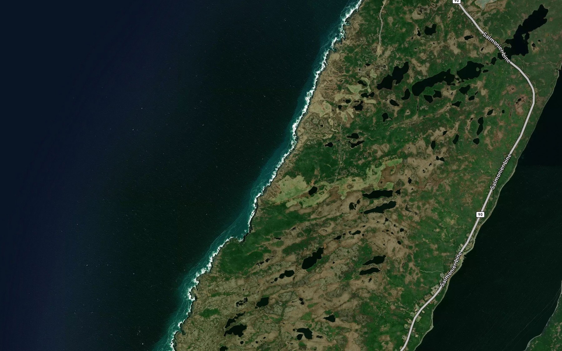 Satellite map of the Red Cove