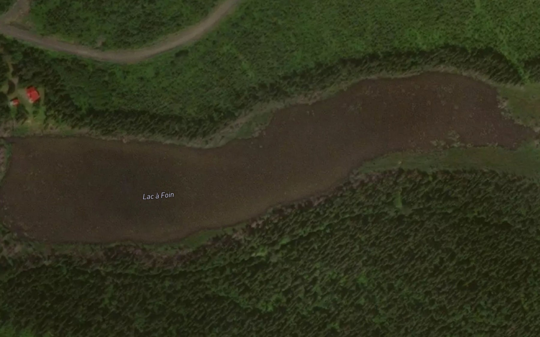 Satellite map of the Lac a Foin