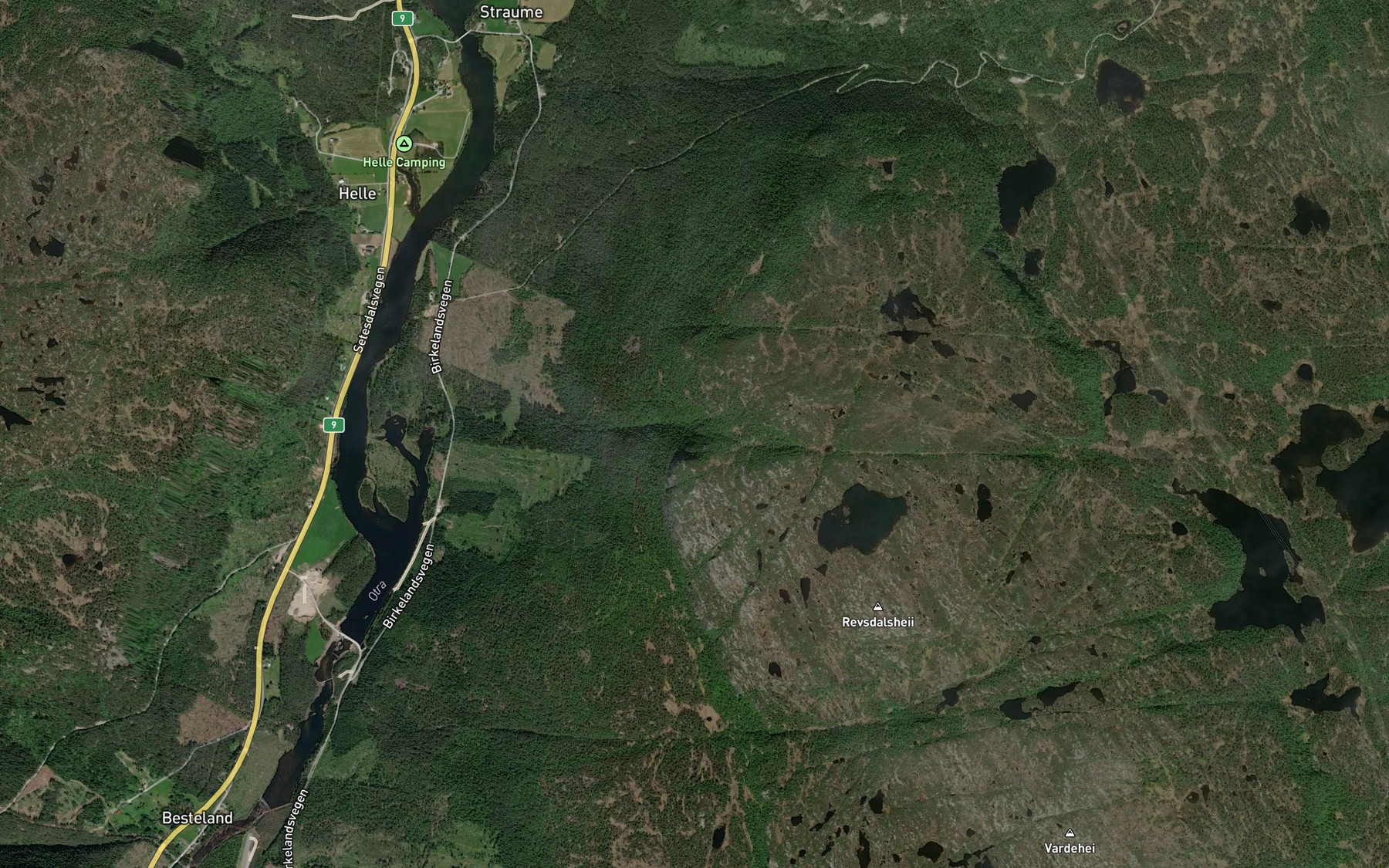 Satellite map of the Gomelidjuvet