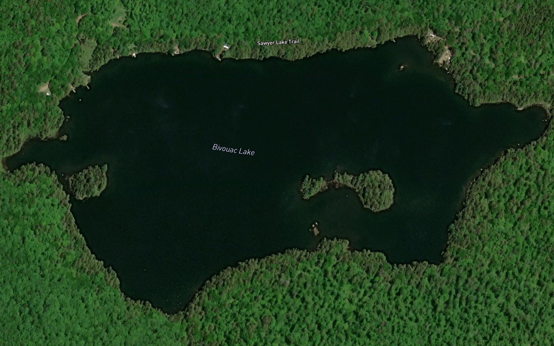 Satellite map of the Bivouac Lake