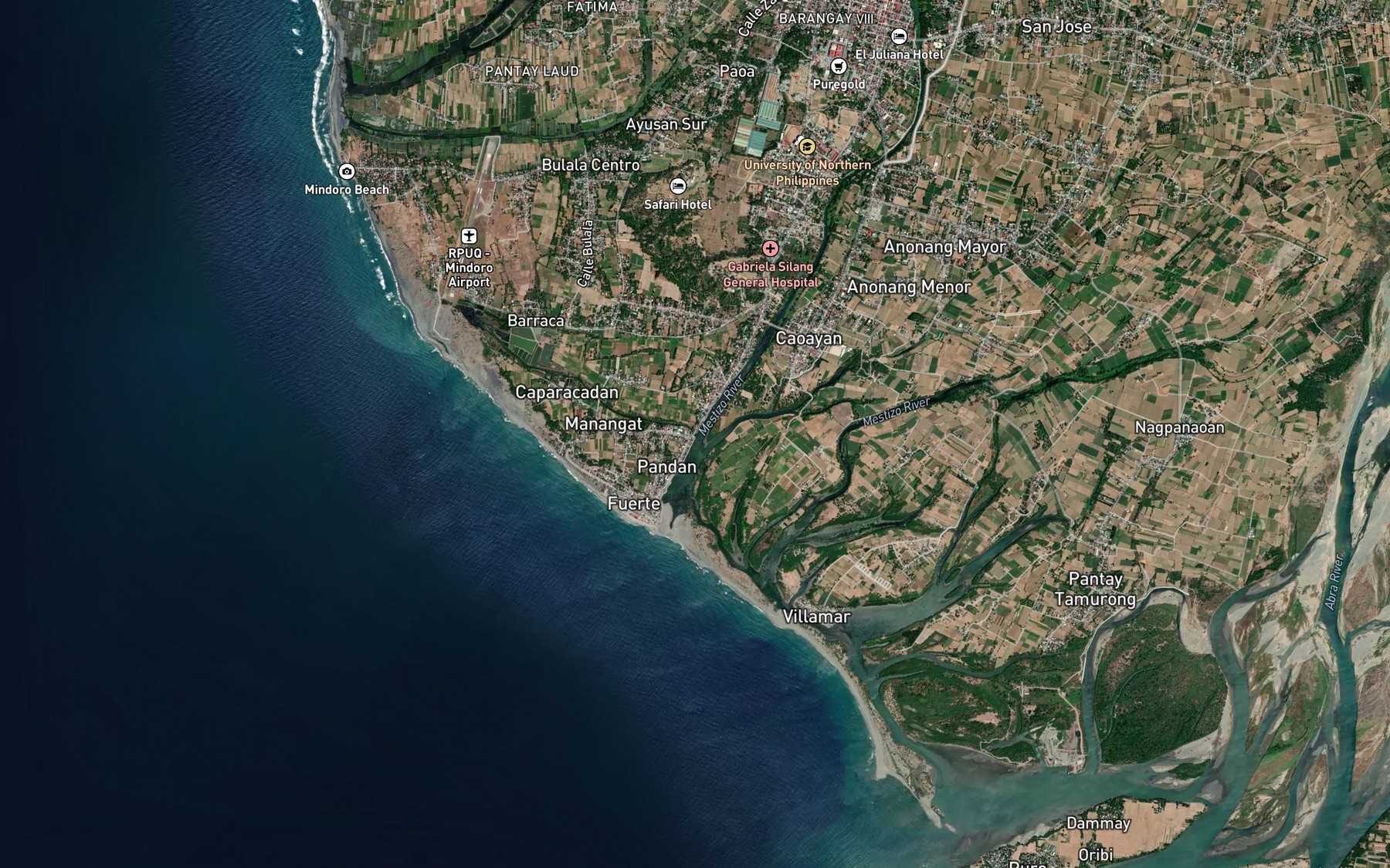 Satellite map of the Banban Creek