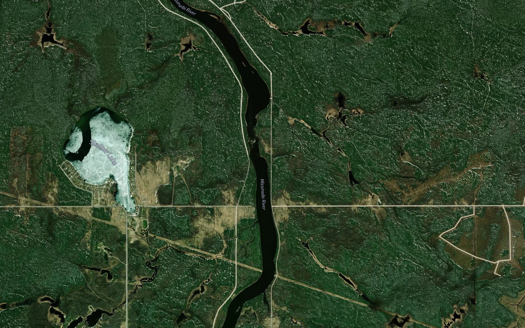 Satellite map of the Rock Island Rapids
