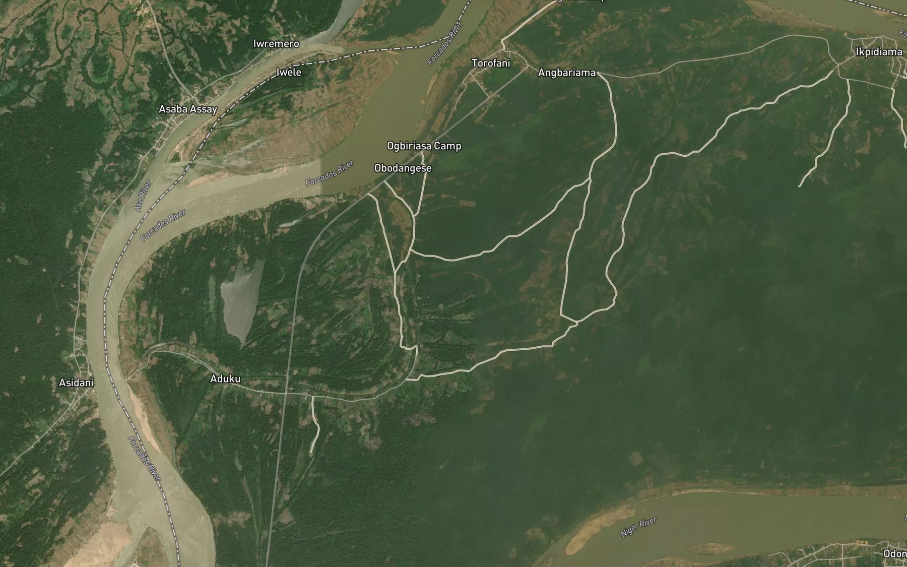 Satellite map of the Opudunu Pond