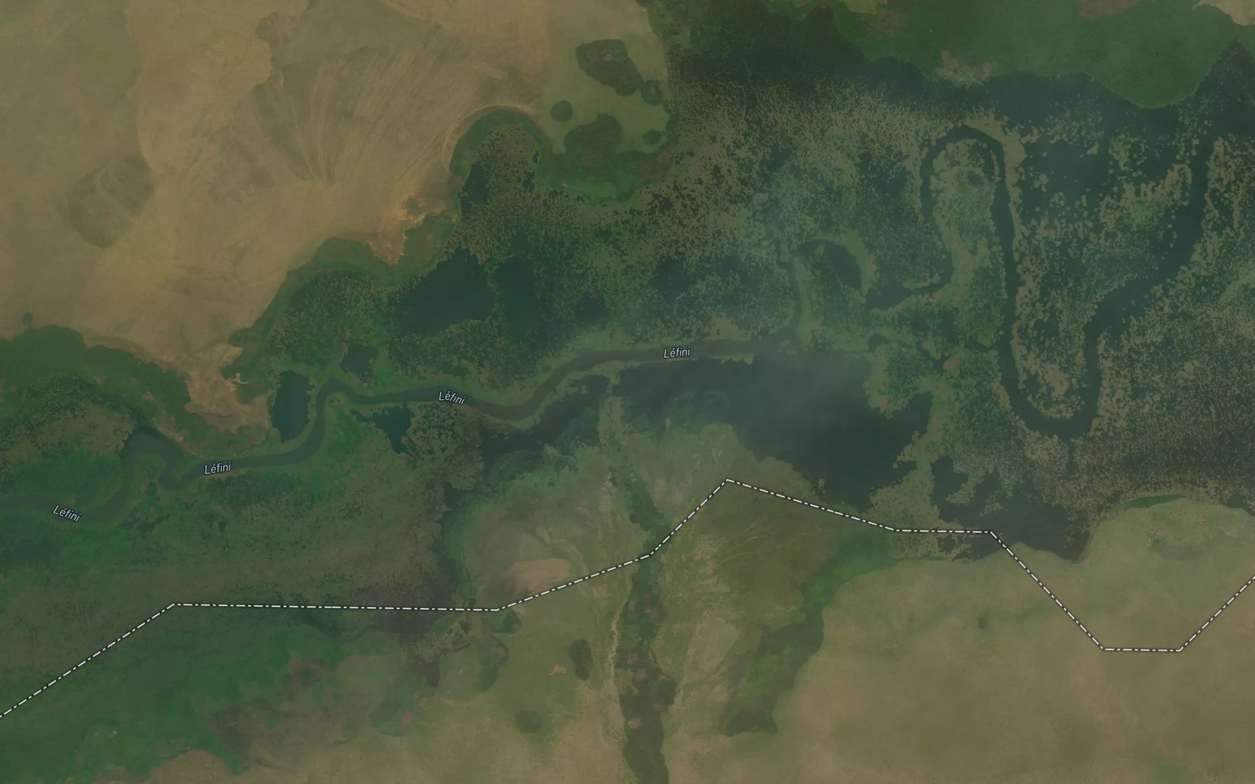Satellite map of the Ngayan