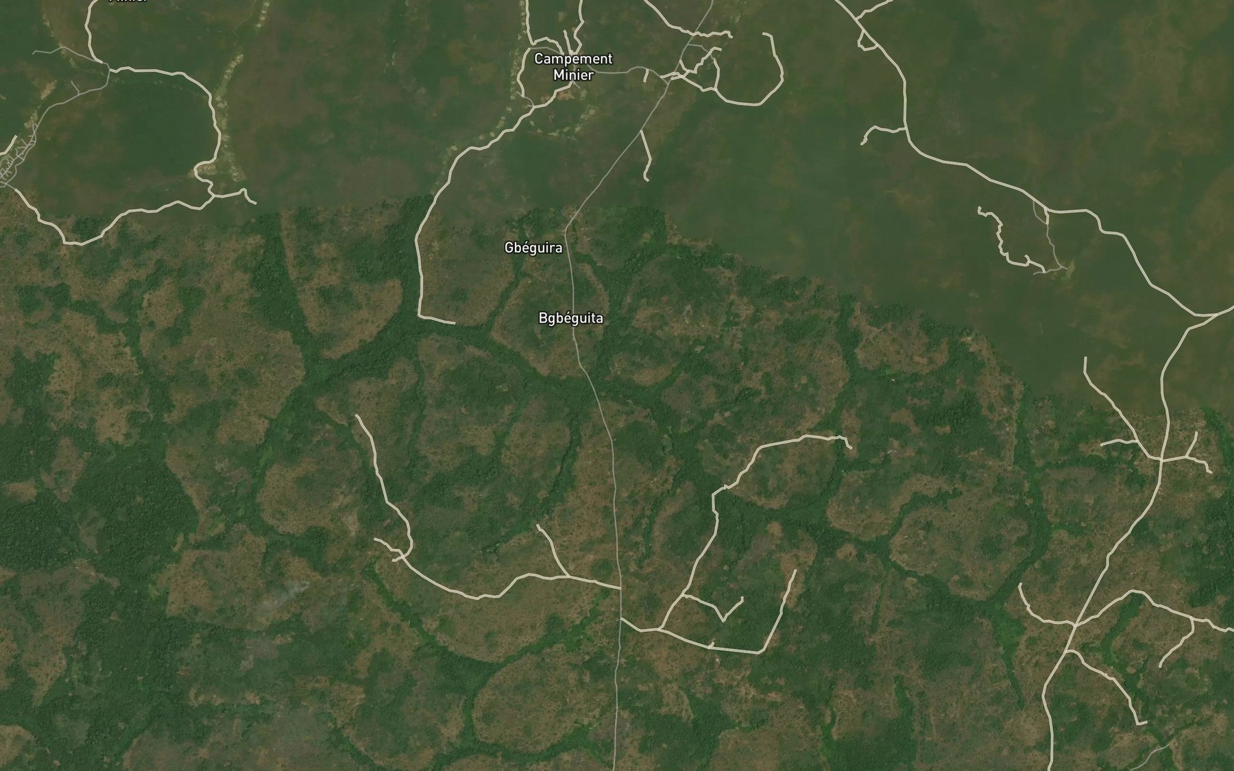 Satellite map of the Pougoumta