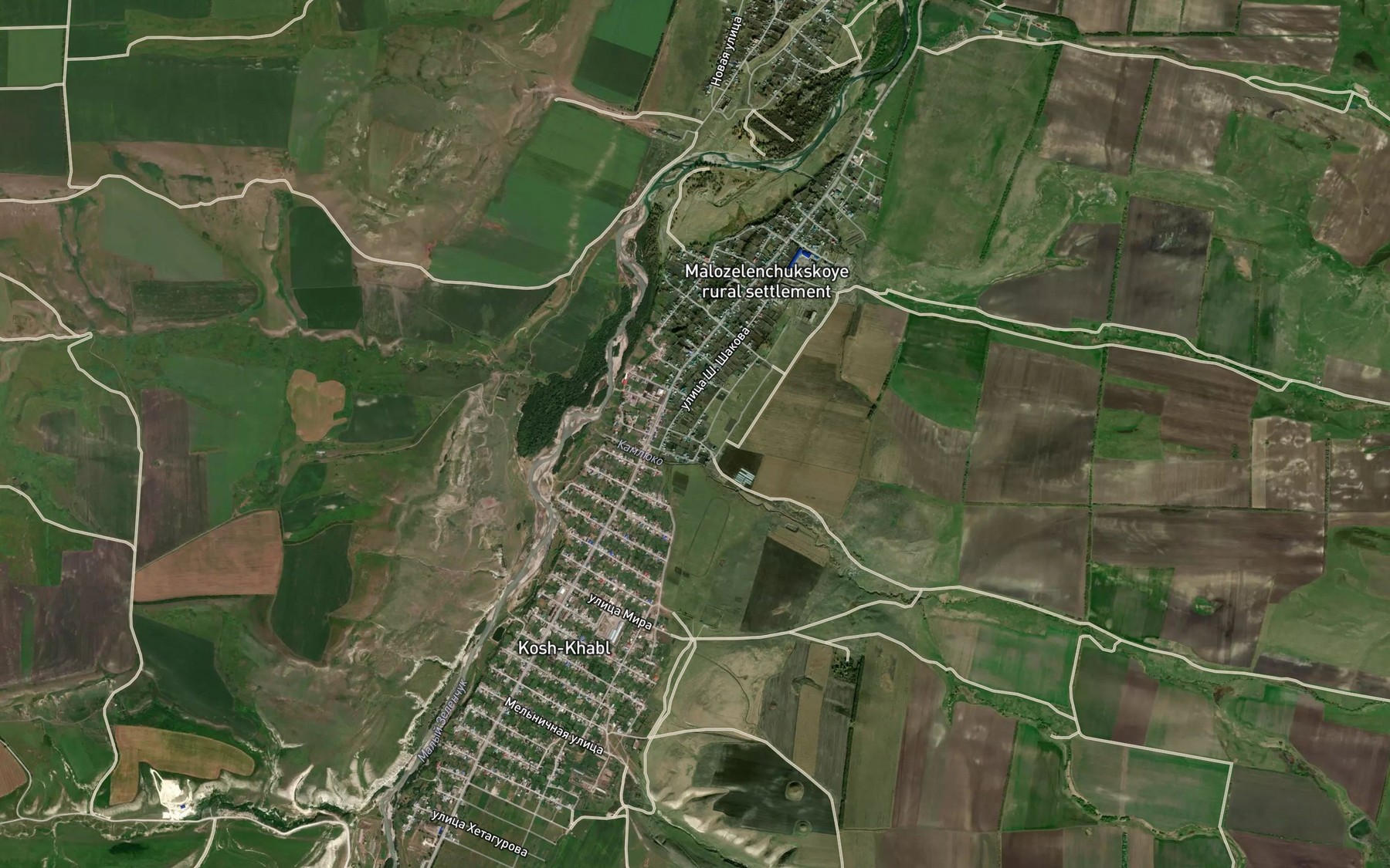 Satellite map of the Malyy El'burgan