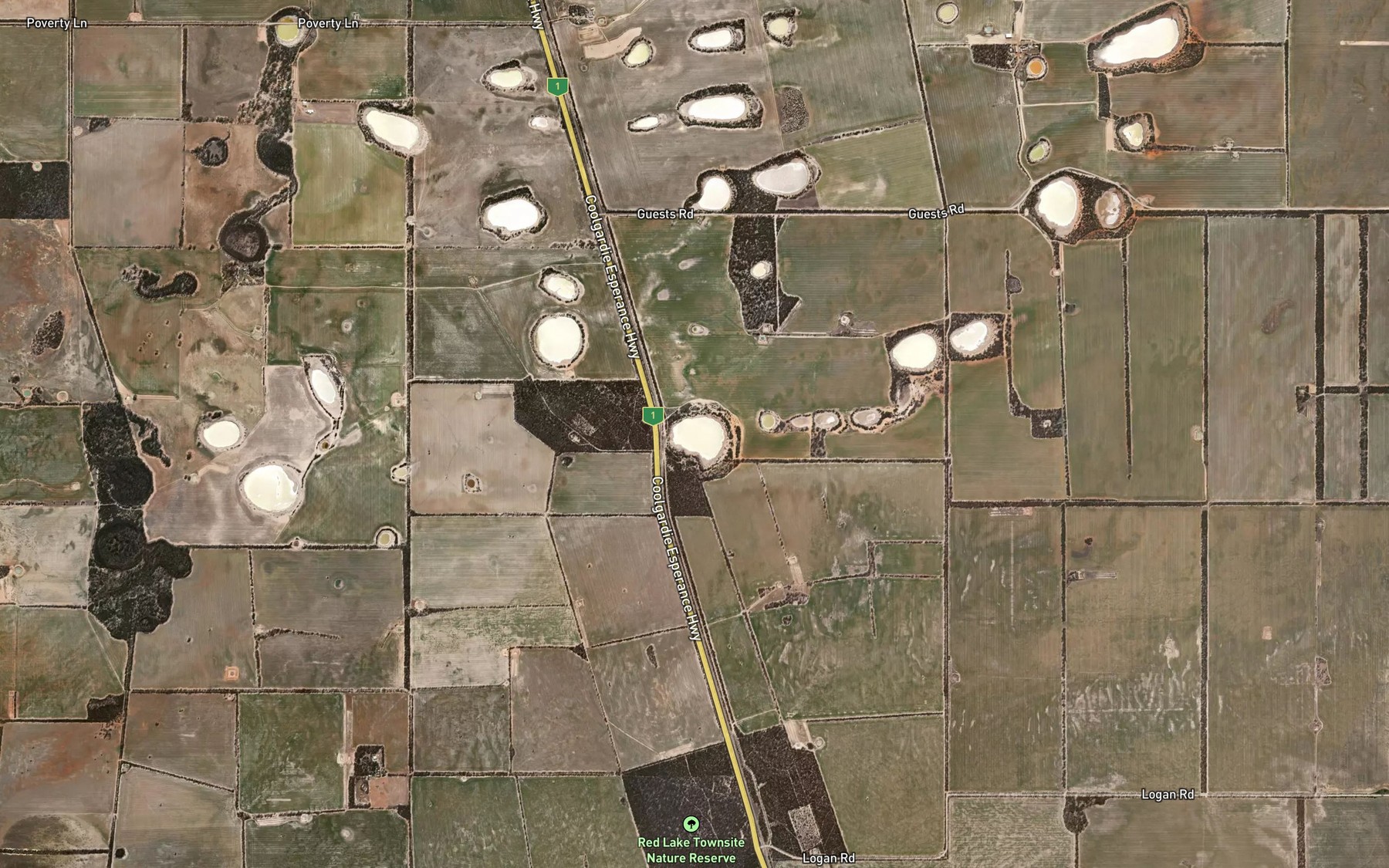 Satellite map of the Red Lake