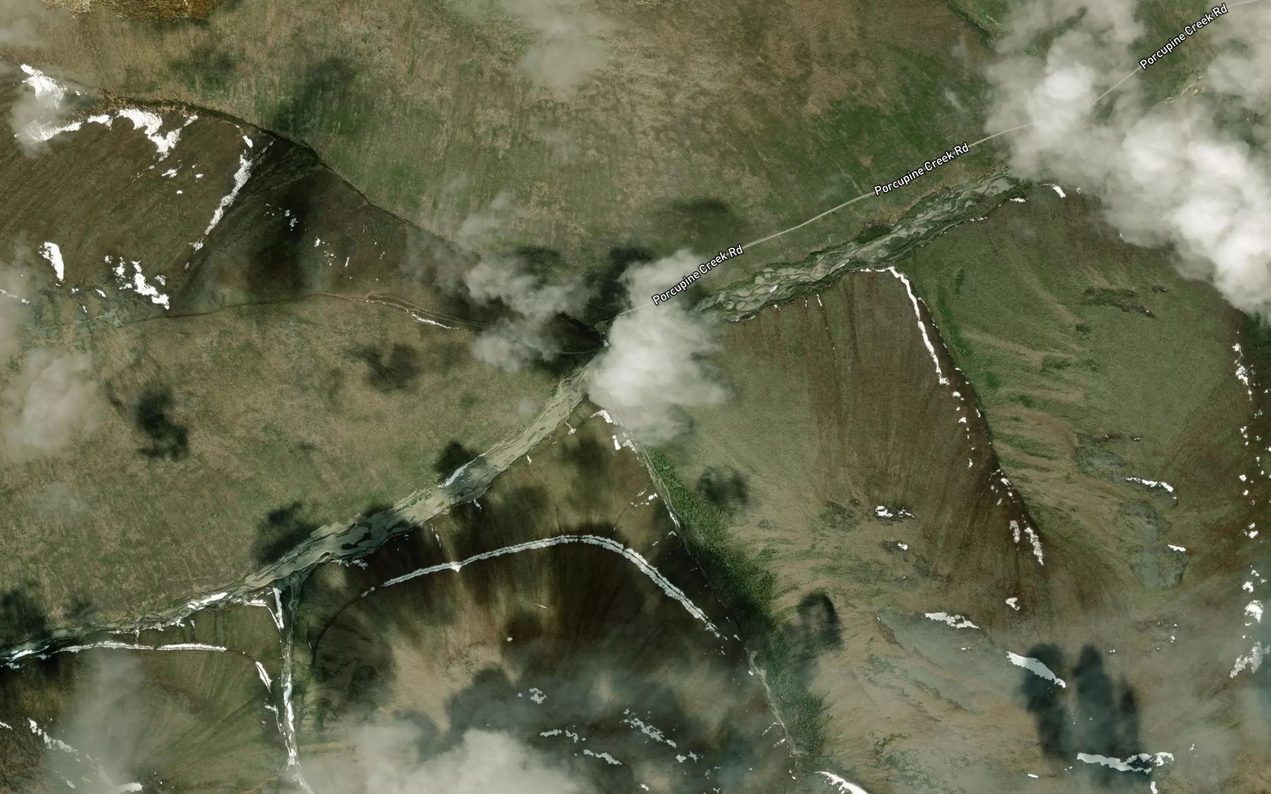 Satellite map of the Yankee Creek