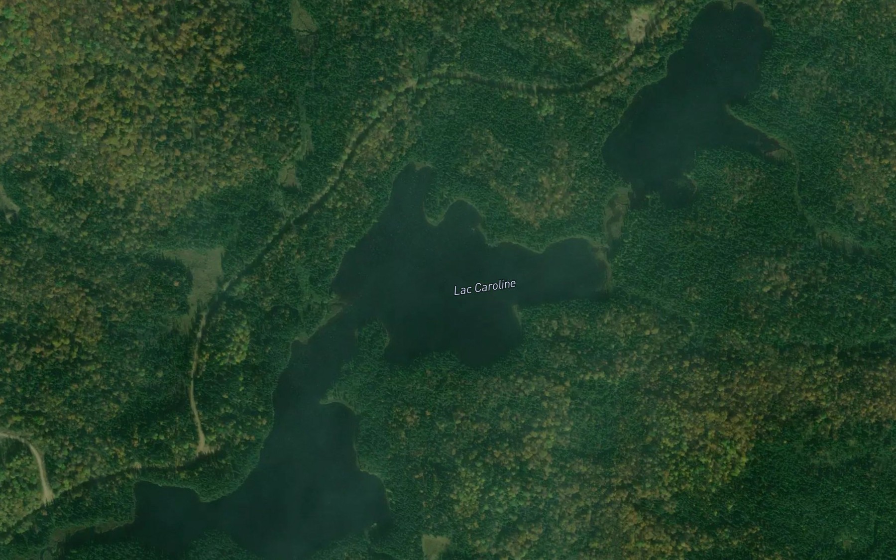 Satellite map of the Lac Caroline