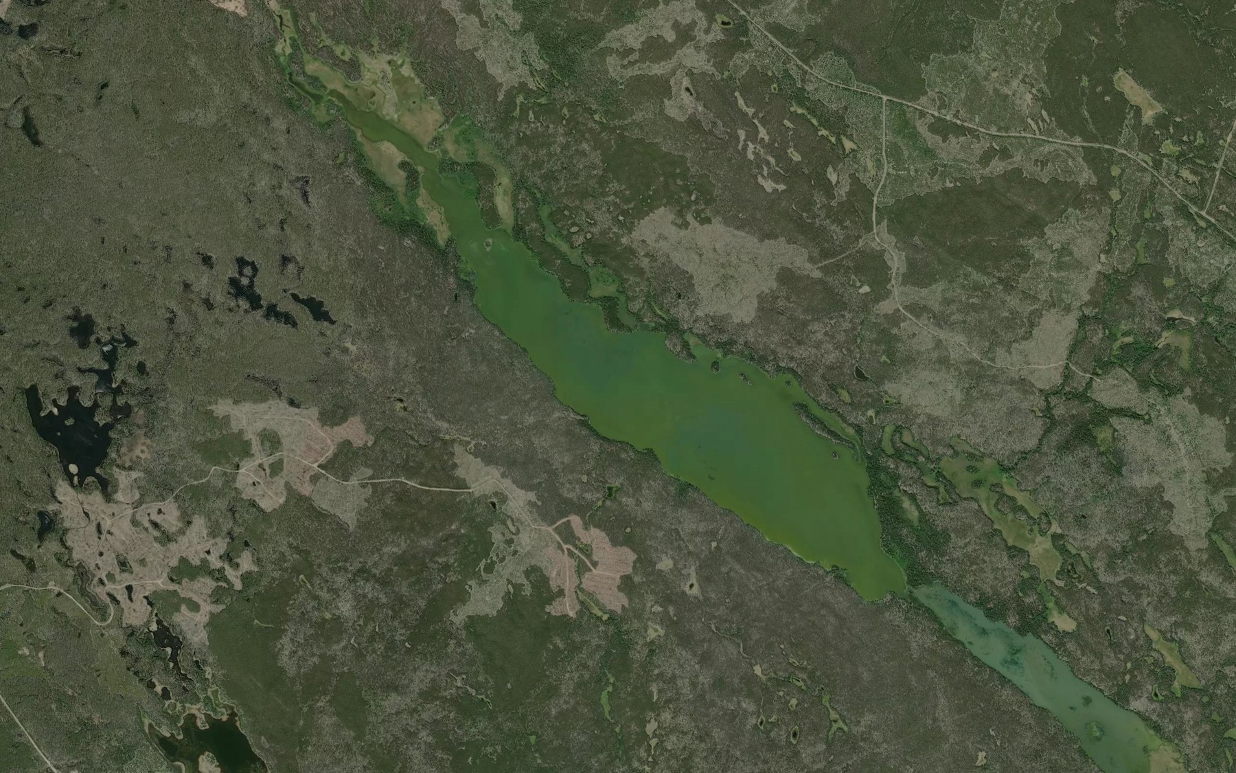 Satellite map of the Aktaklin Lake