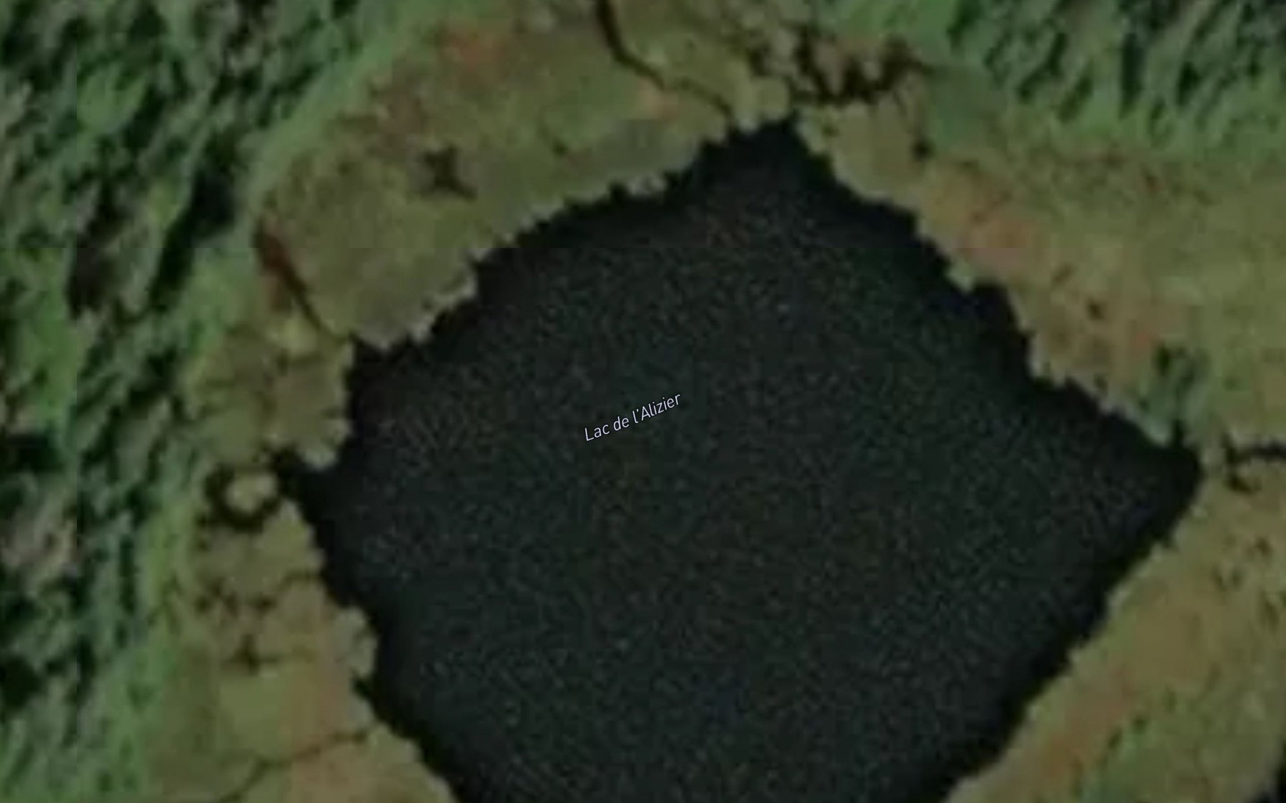 Satellite map of the Lac de l'Alizier