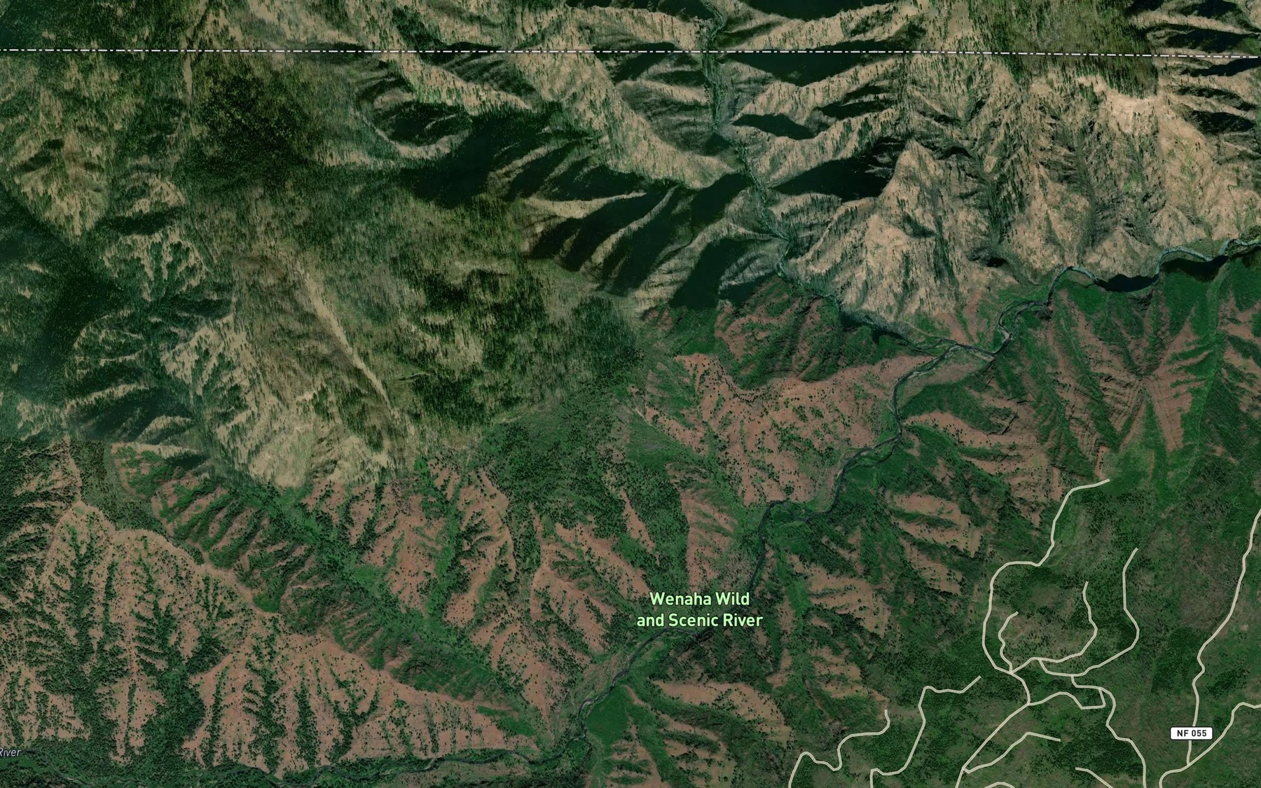 Satellite map of the Rock Spring