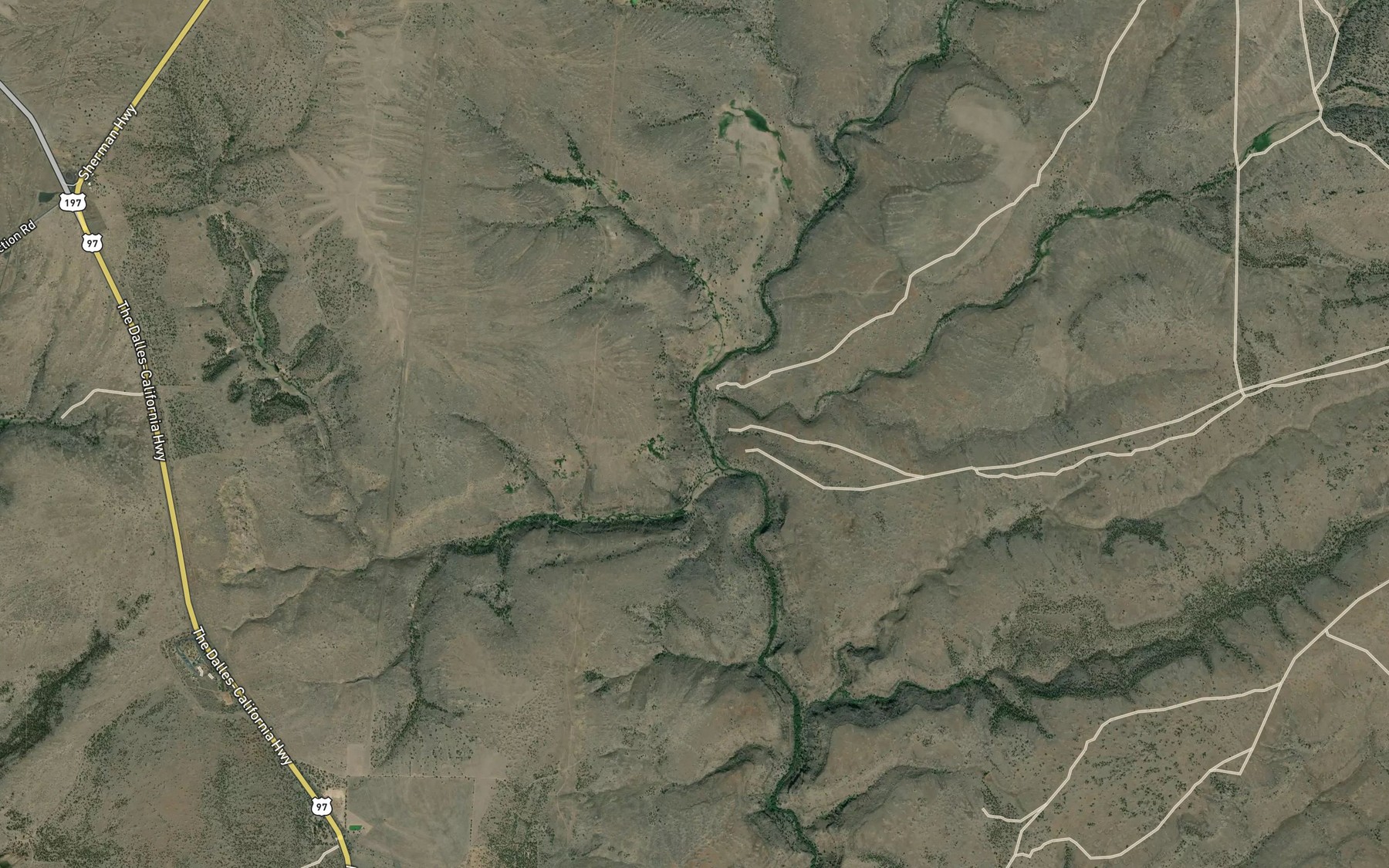 Satellite map of the Boat Creek