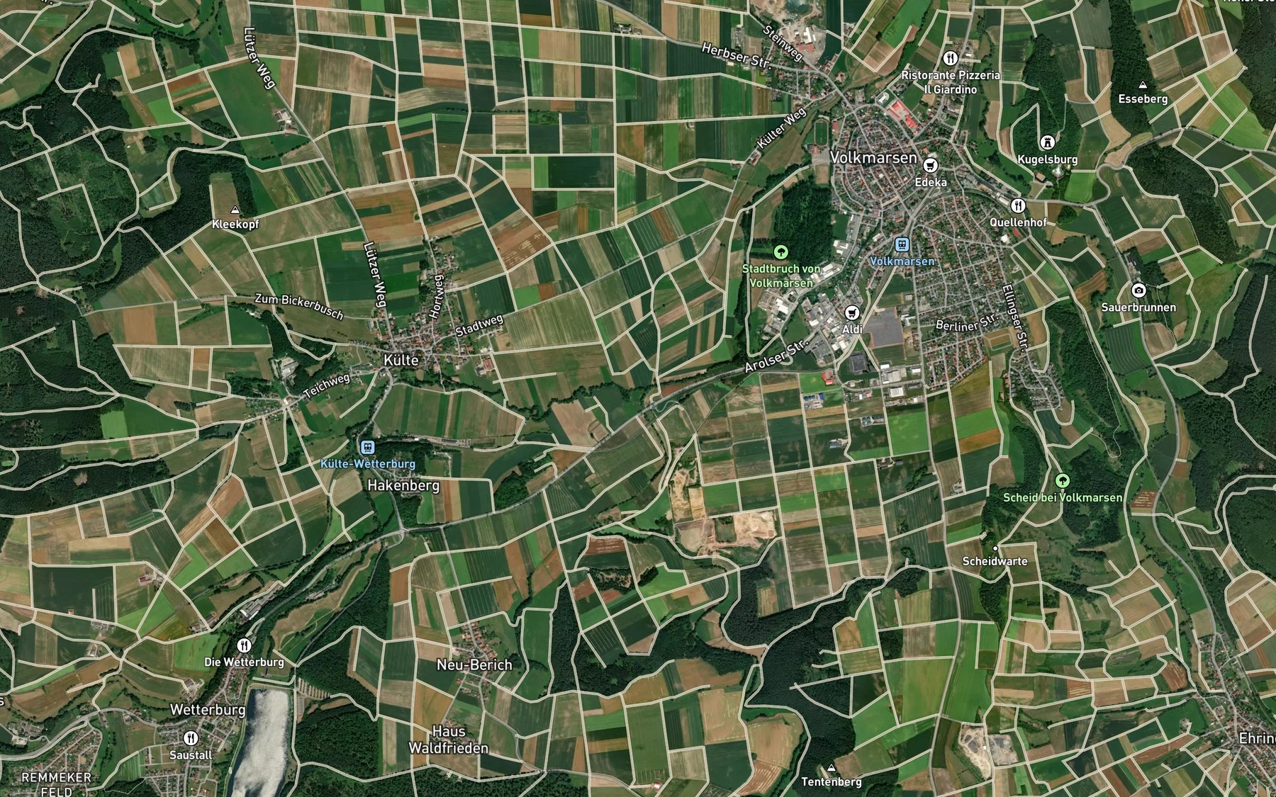 Satellite map of the Watter