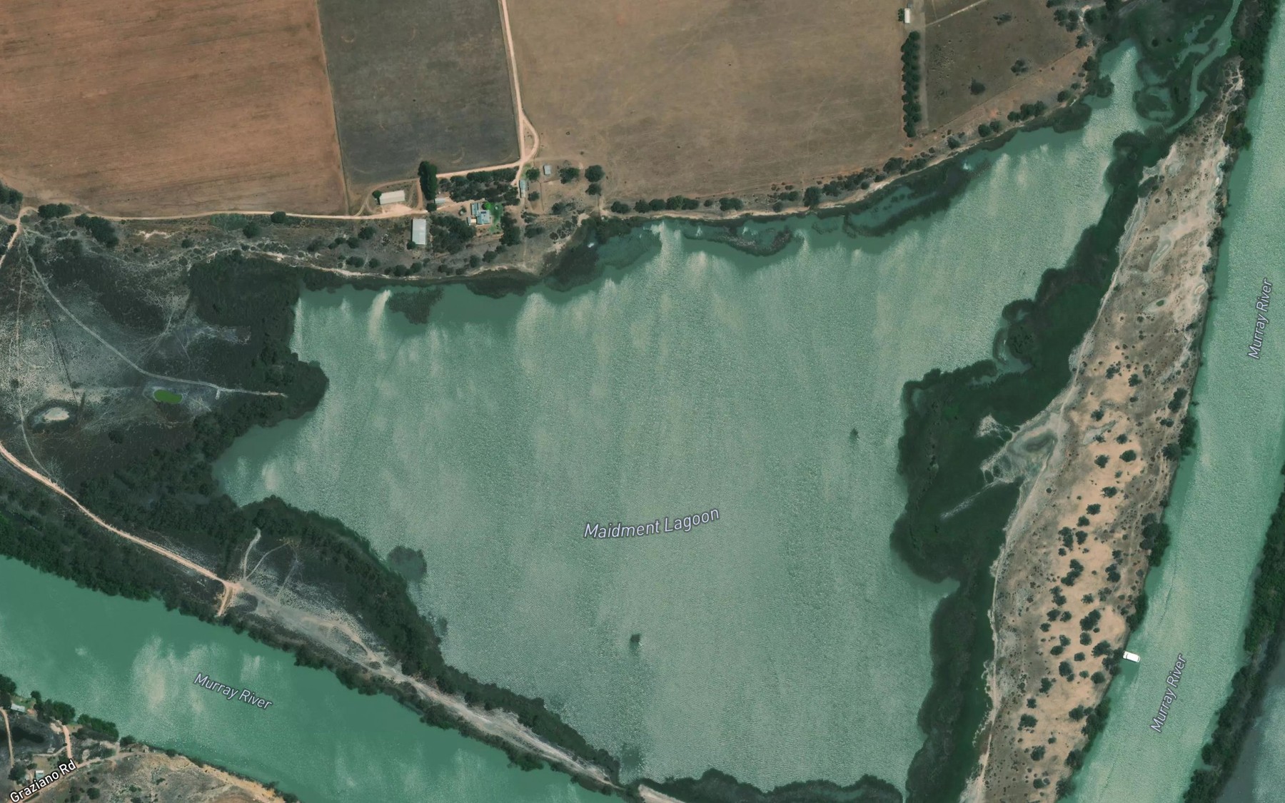Satellite map of the Maidment Lagoon