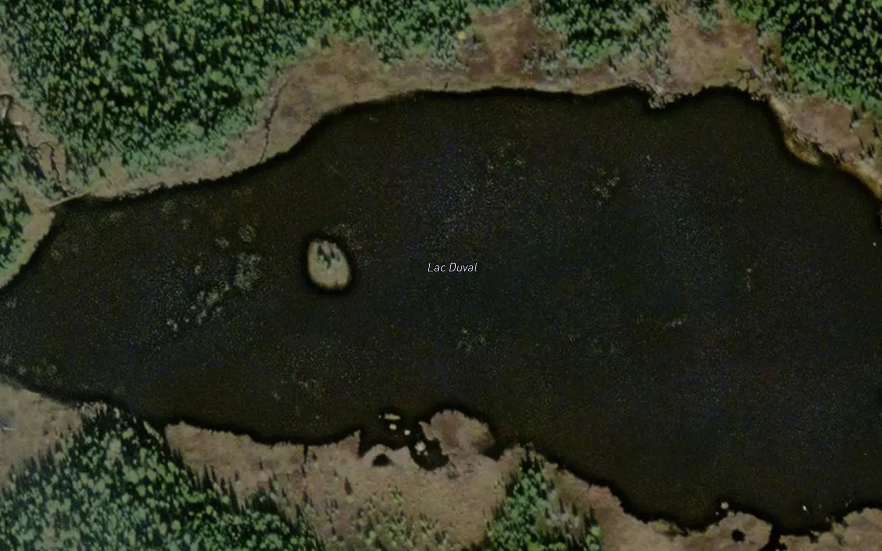 Satellite map of the Lac Duval