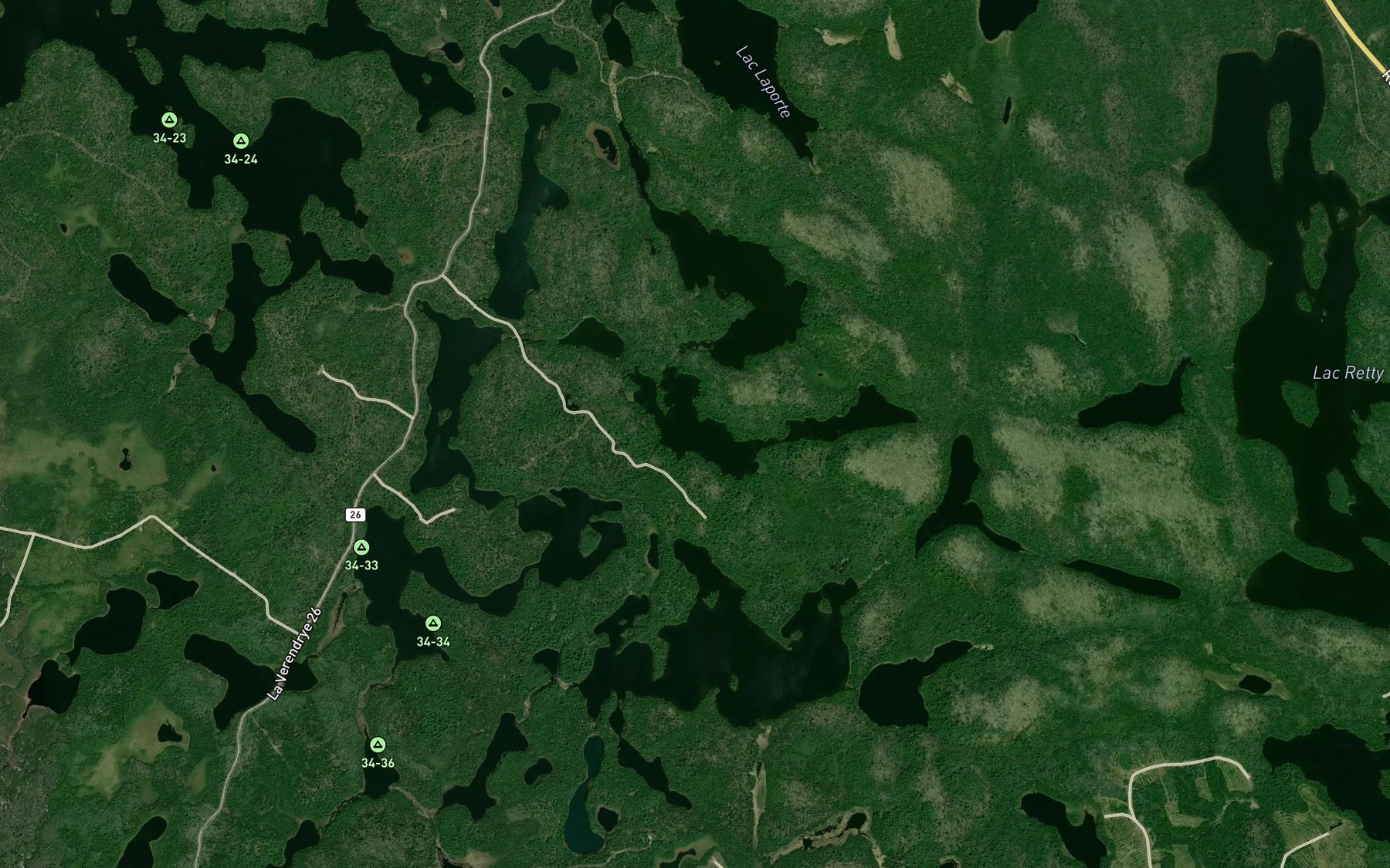 Satellite map of the Lac Nadir