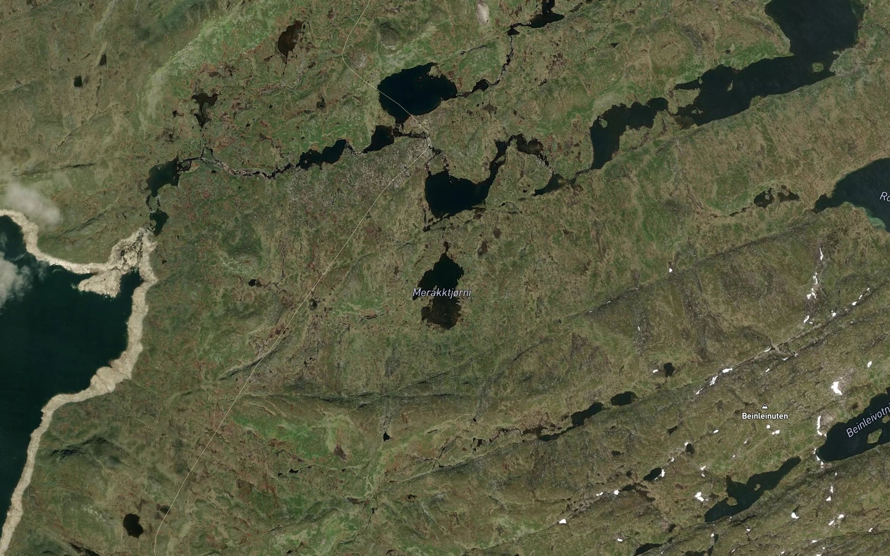 Satellite map of the Merakketjonn