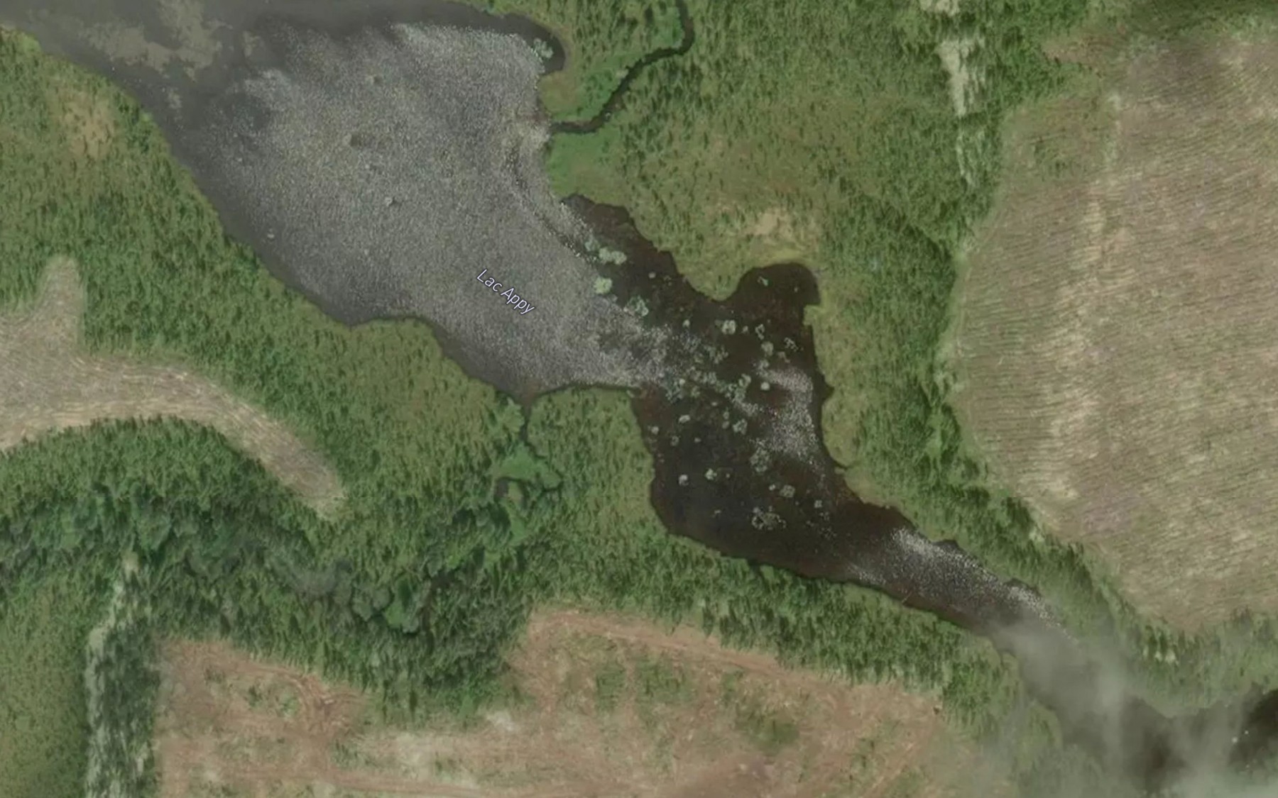Satellite map of the Lac Appy