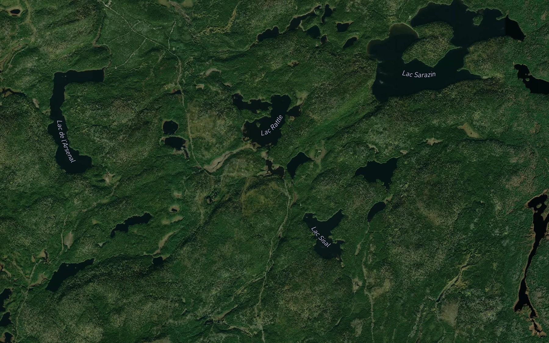 Satellite map of the Lac du Dugon