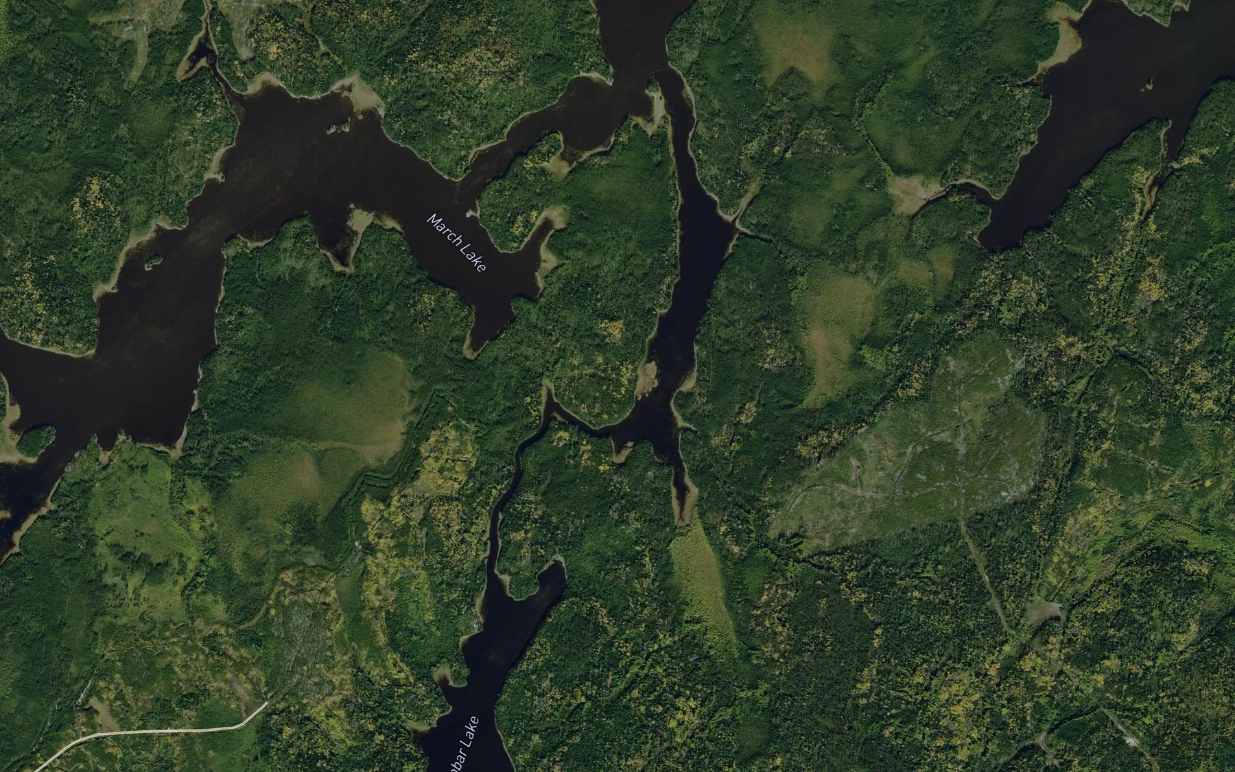 Satellite map of the Dunbar Creek
