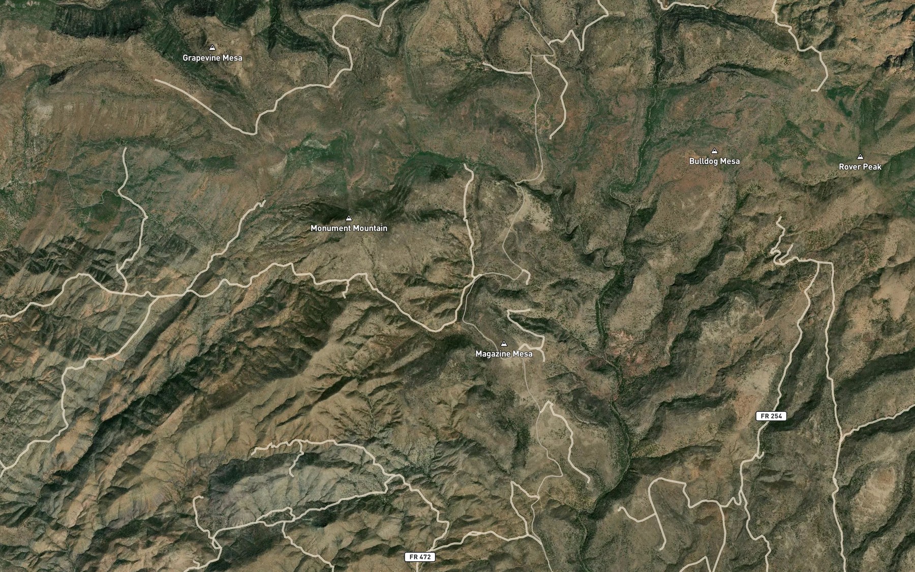 Satellite map of the Magazine Spring