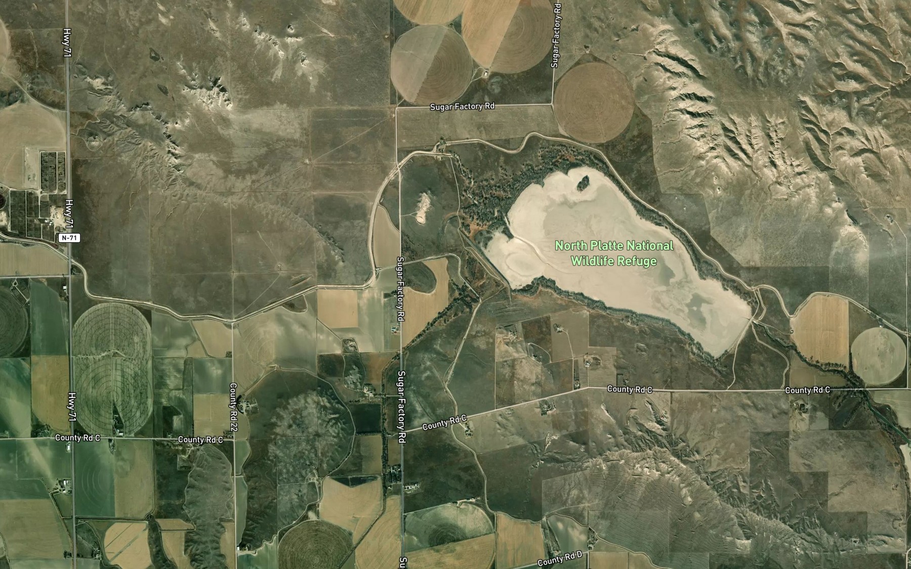 Satellite map of the Lake Alice