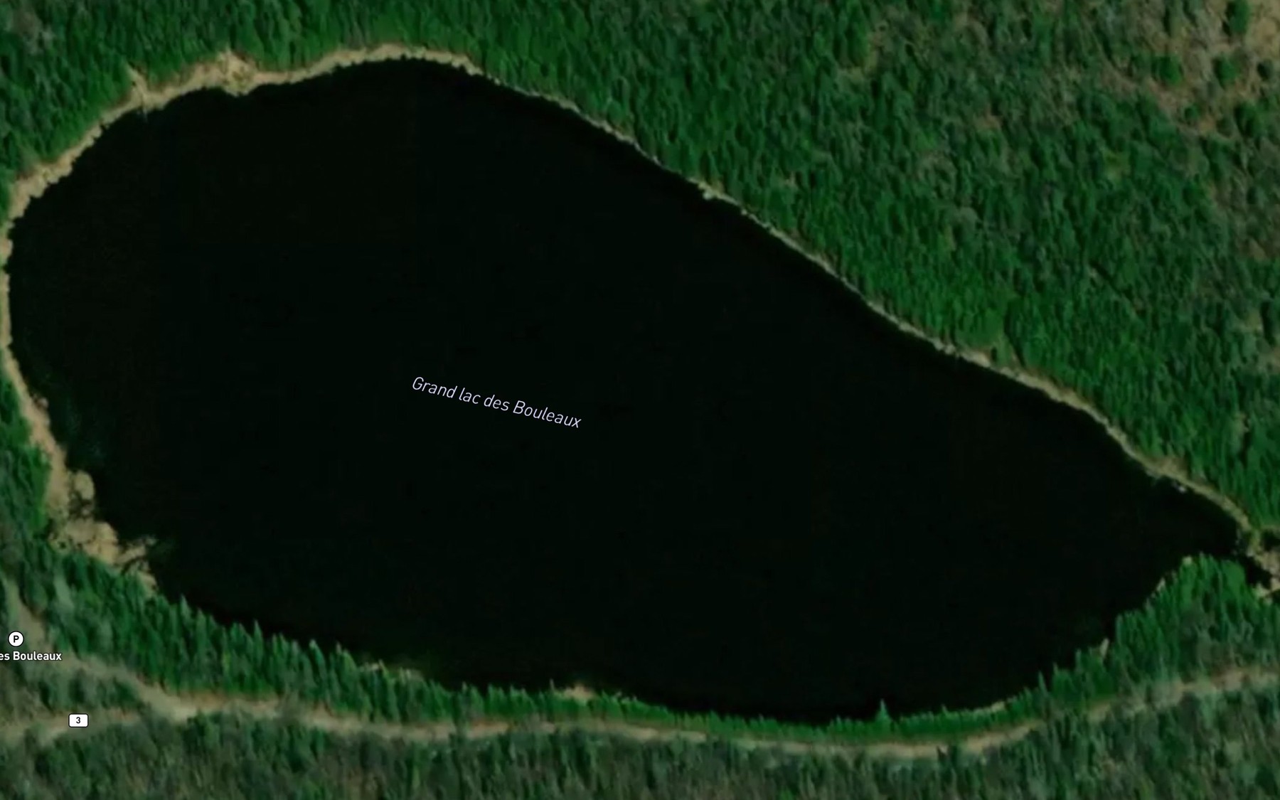 Satellite map of the Grand lac des Bouleaux