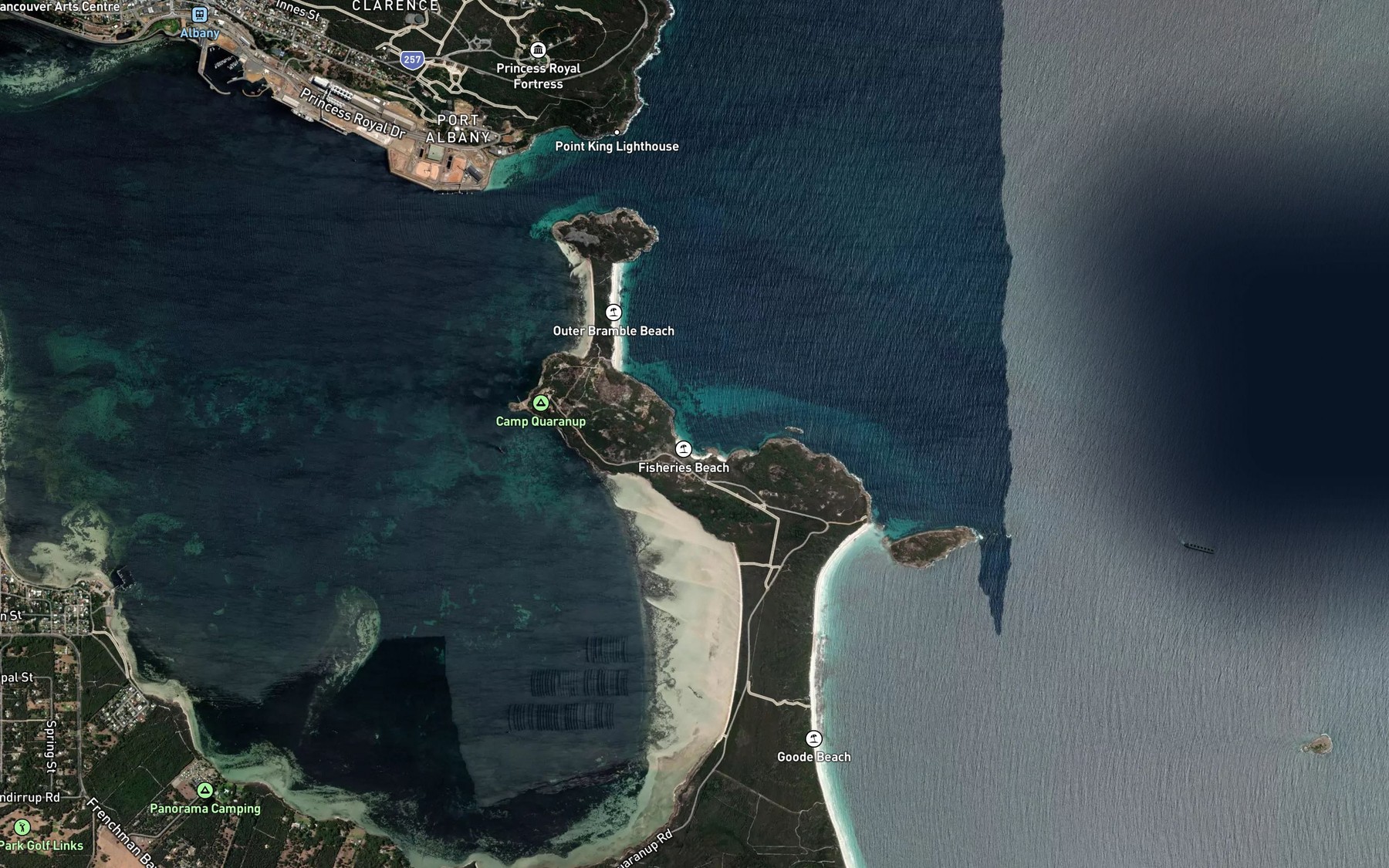 Satellite map of the Whaling Cove