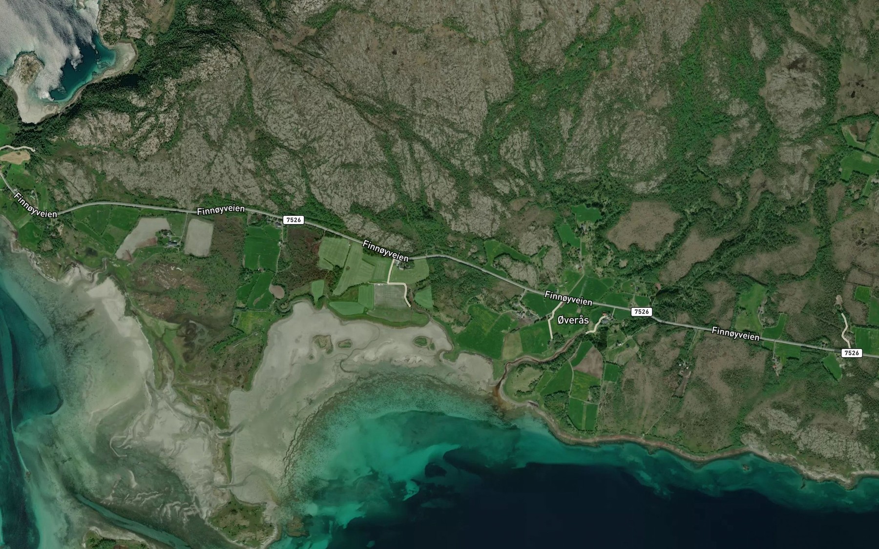 Satellite map of the Ytterelva