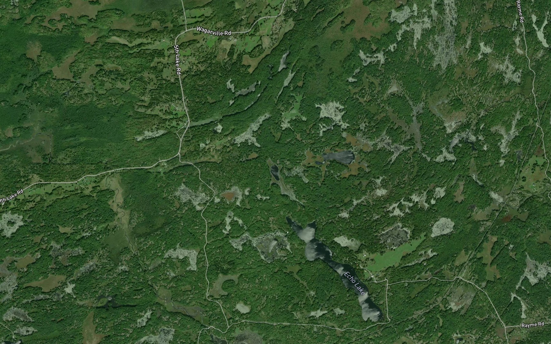 Satellite map of the Stevenson Lake