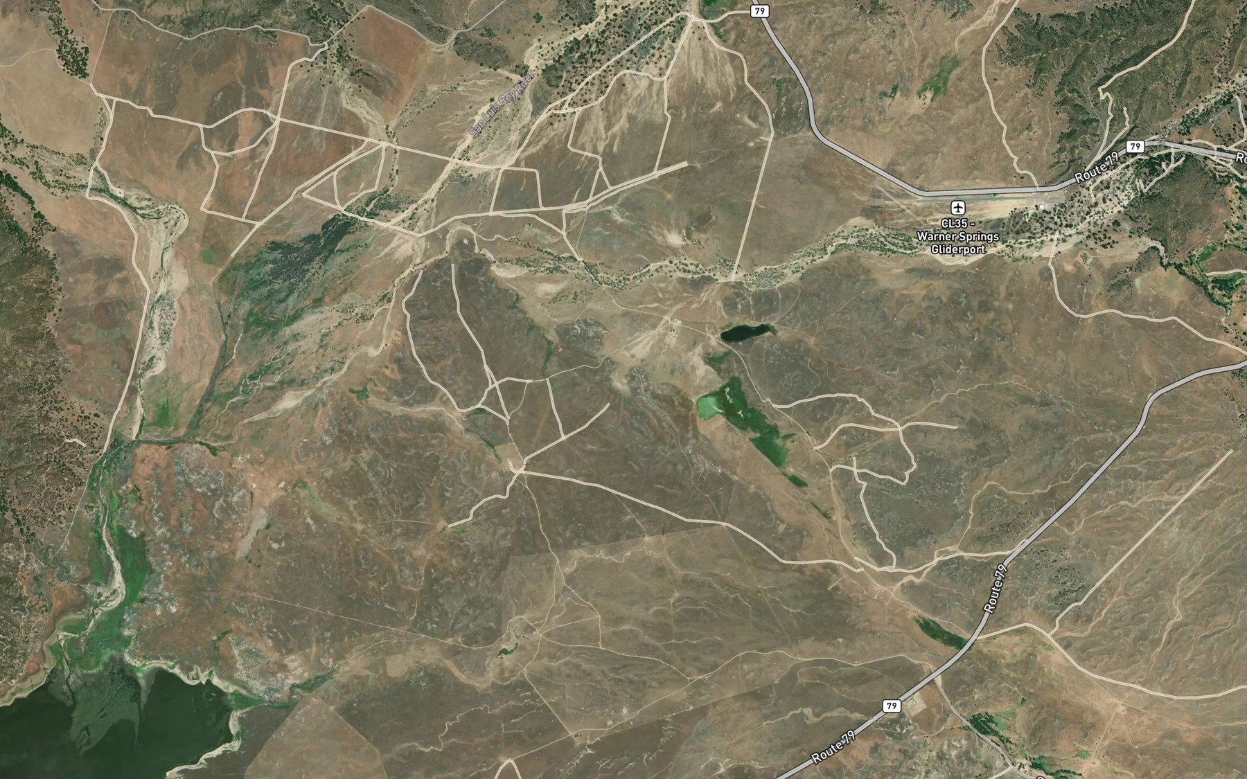 Satellite map of the Lost Lake
