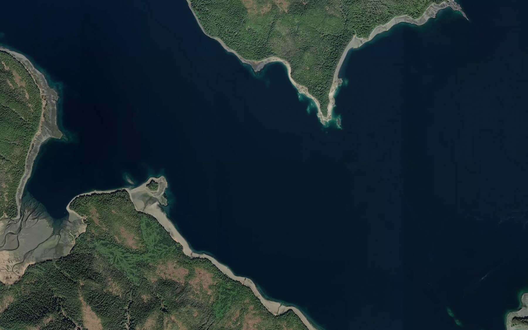 Satellite map of the South Arm Hoonah Sound