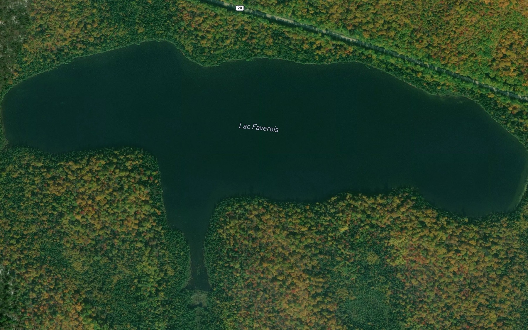Satellite map of the Lac Faverois
