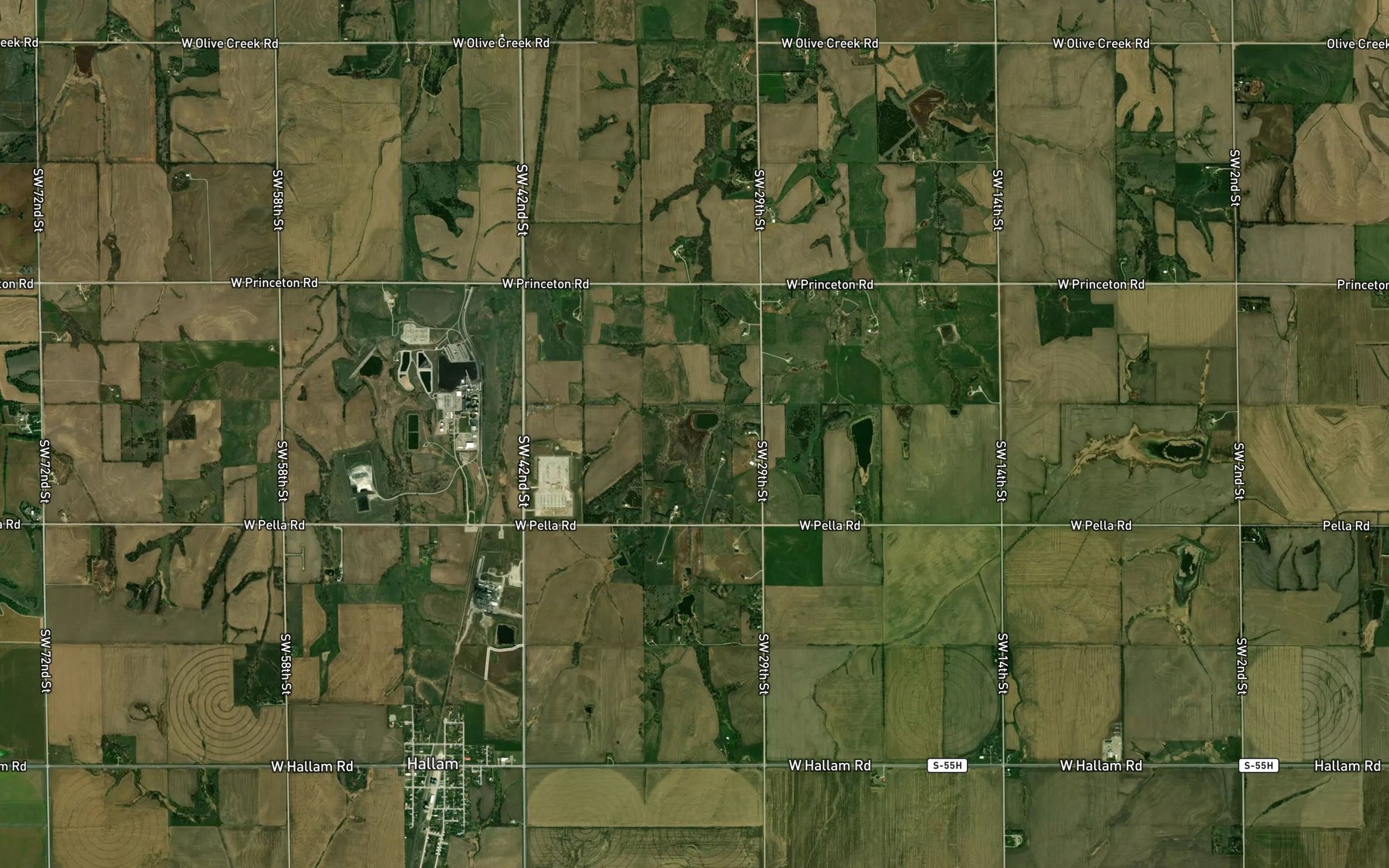 Satellite map of the Salt Creek Reservoir 6-A