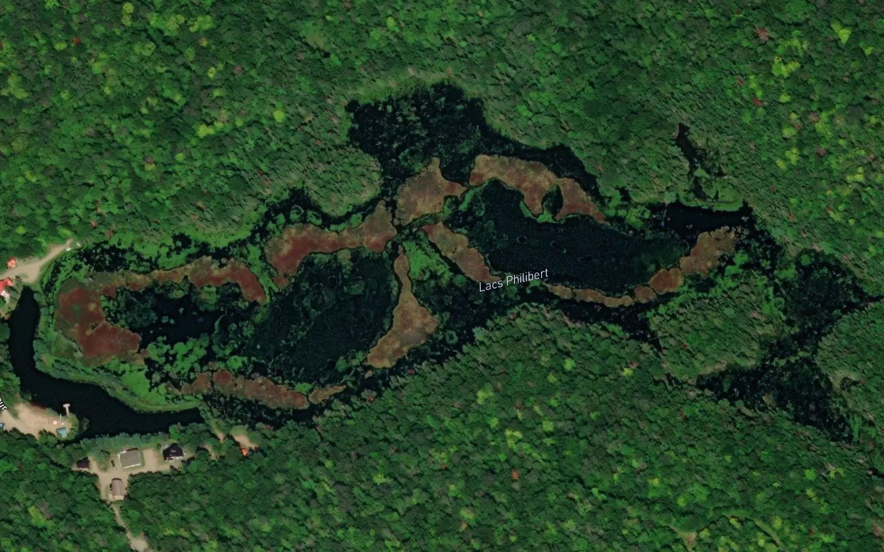 Satellite map of the Lacs Philibert