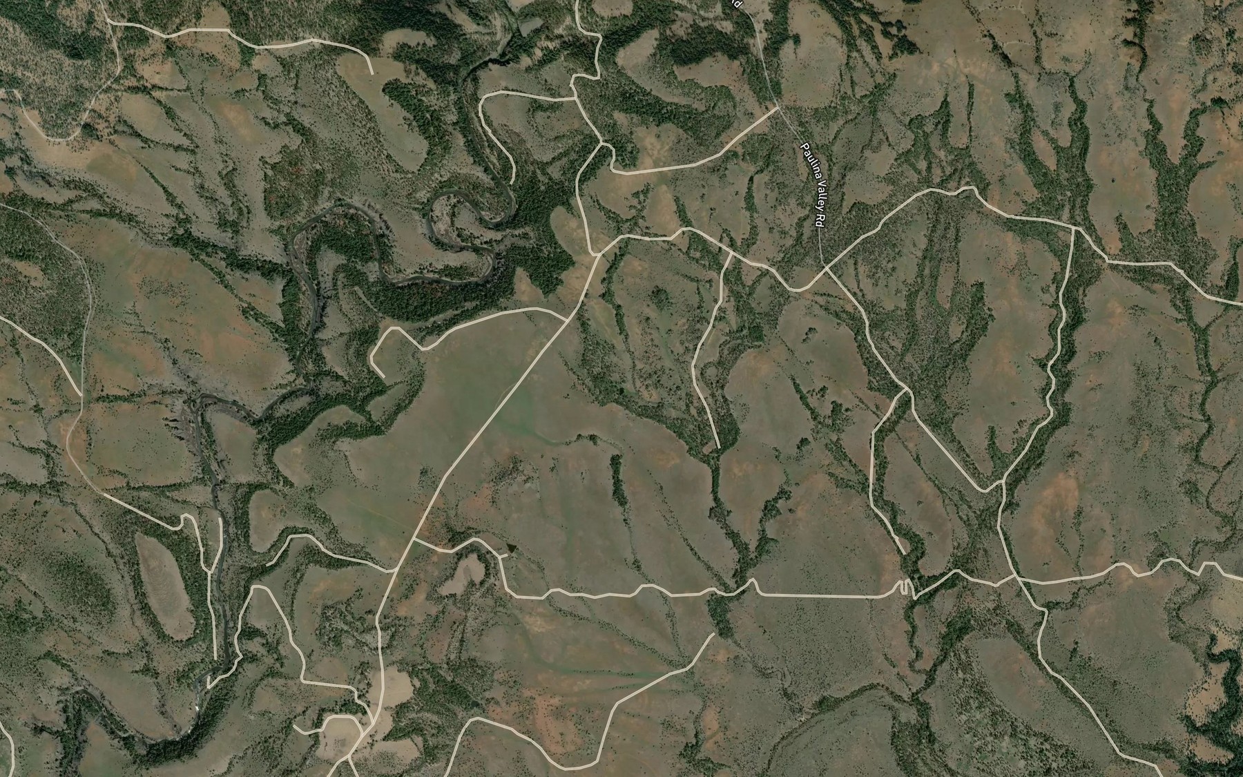 Satellite map of the Tansy Reservoir