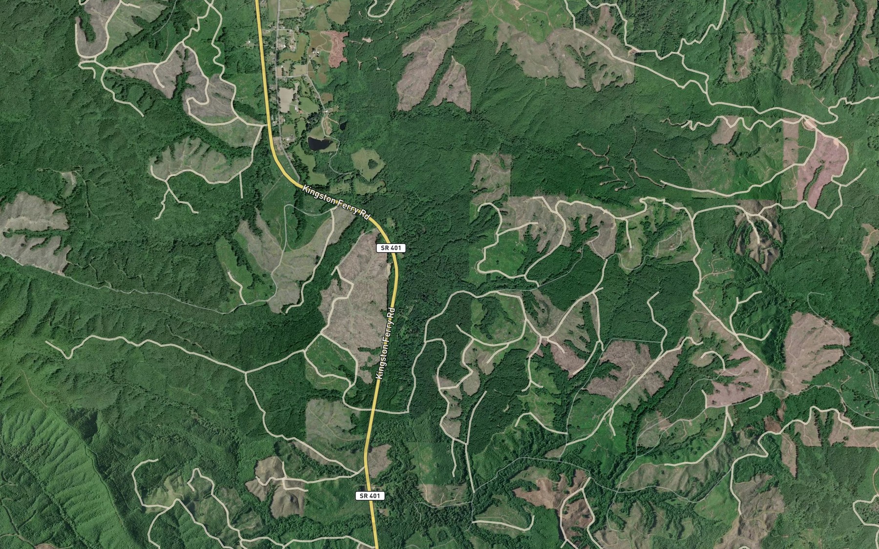 Satellite map of the South Burnham Creek