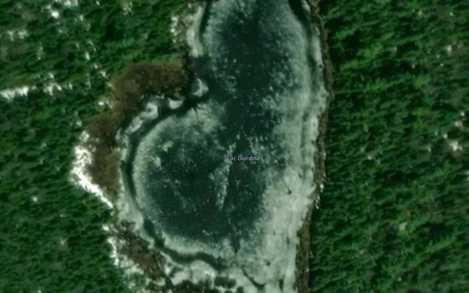 Satellite map of the Lac Giardina