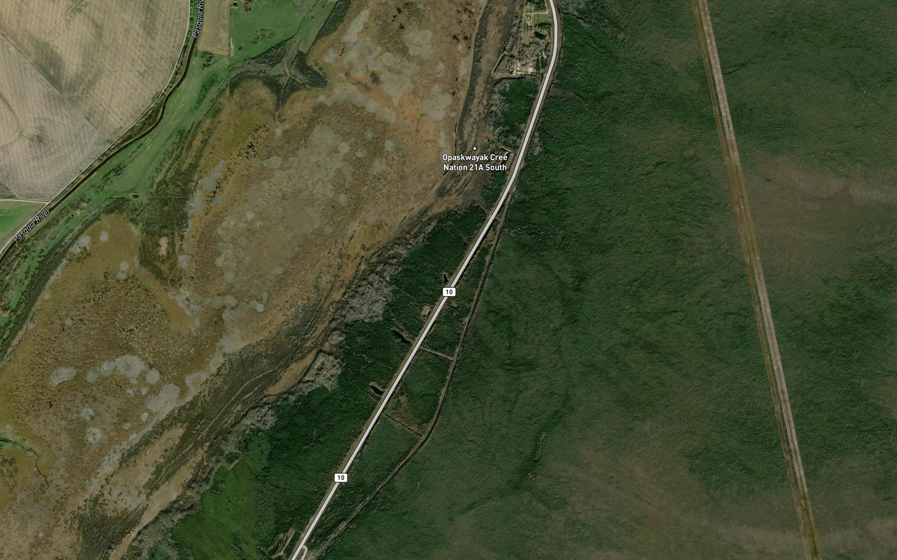 Satellite map of the Aspen Pond