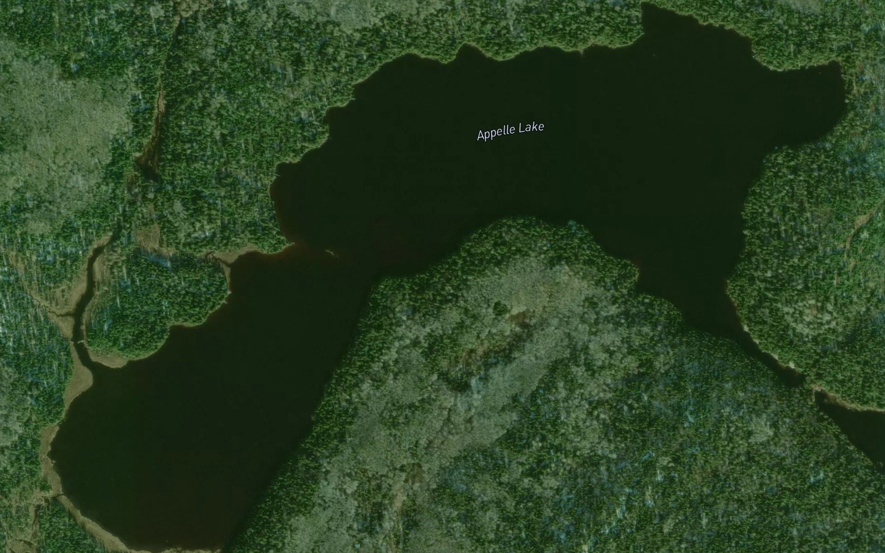 Satellite map of the Appelle Lake