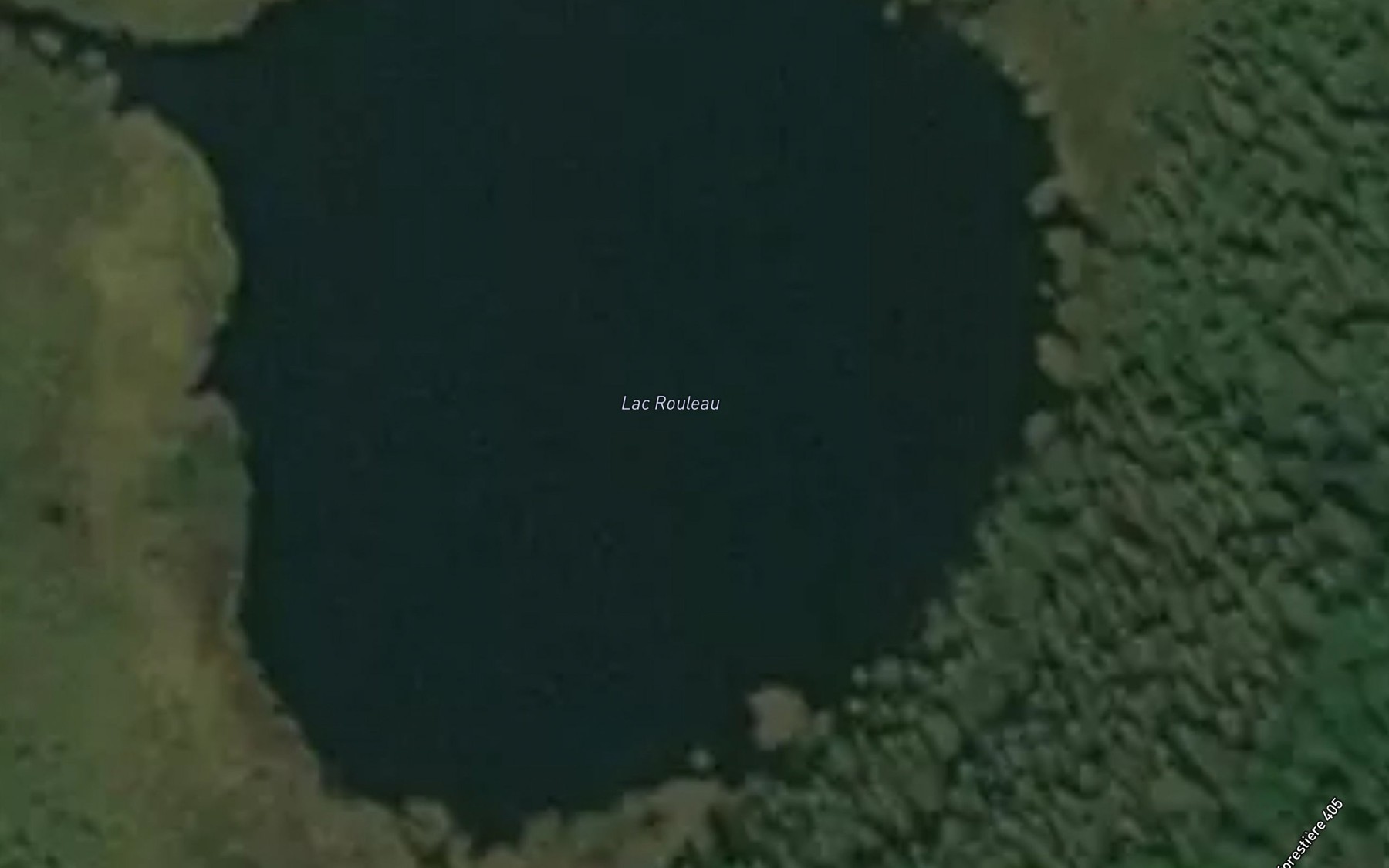 Satellite map of the Lac Rouleau